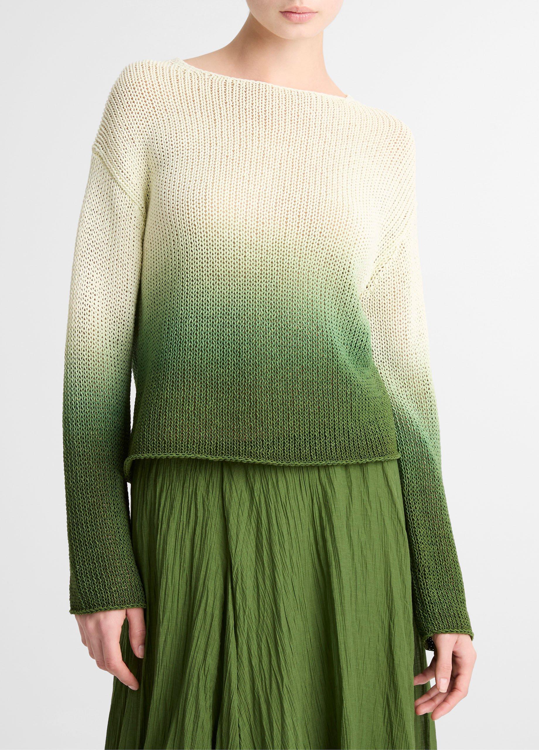 Dip-Dye Italian Coated Cotton-Blend Sweater image number 0