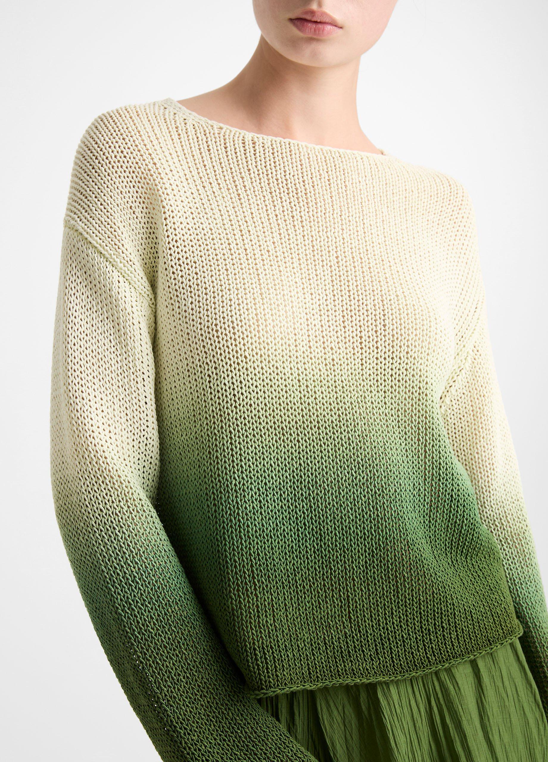Dip-Dye Italian Coated Cotton-Blend Sweater image number 1