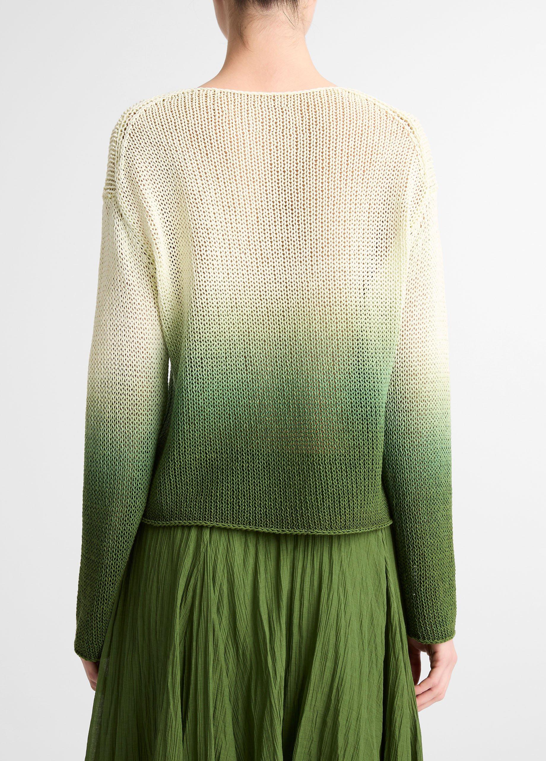 Dip-Dye Italian Coated Cotton-Blend Sweater image number 2
