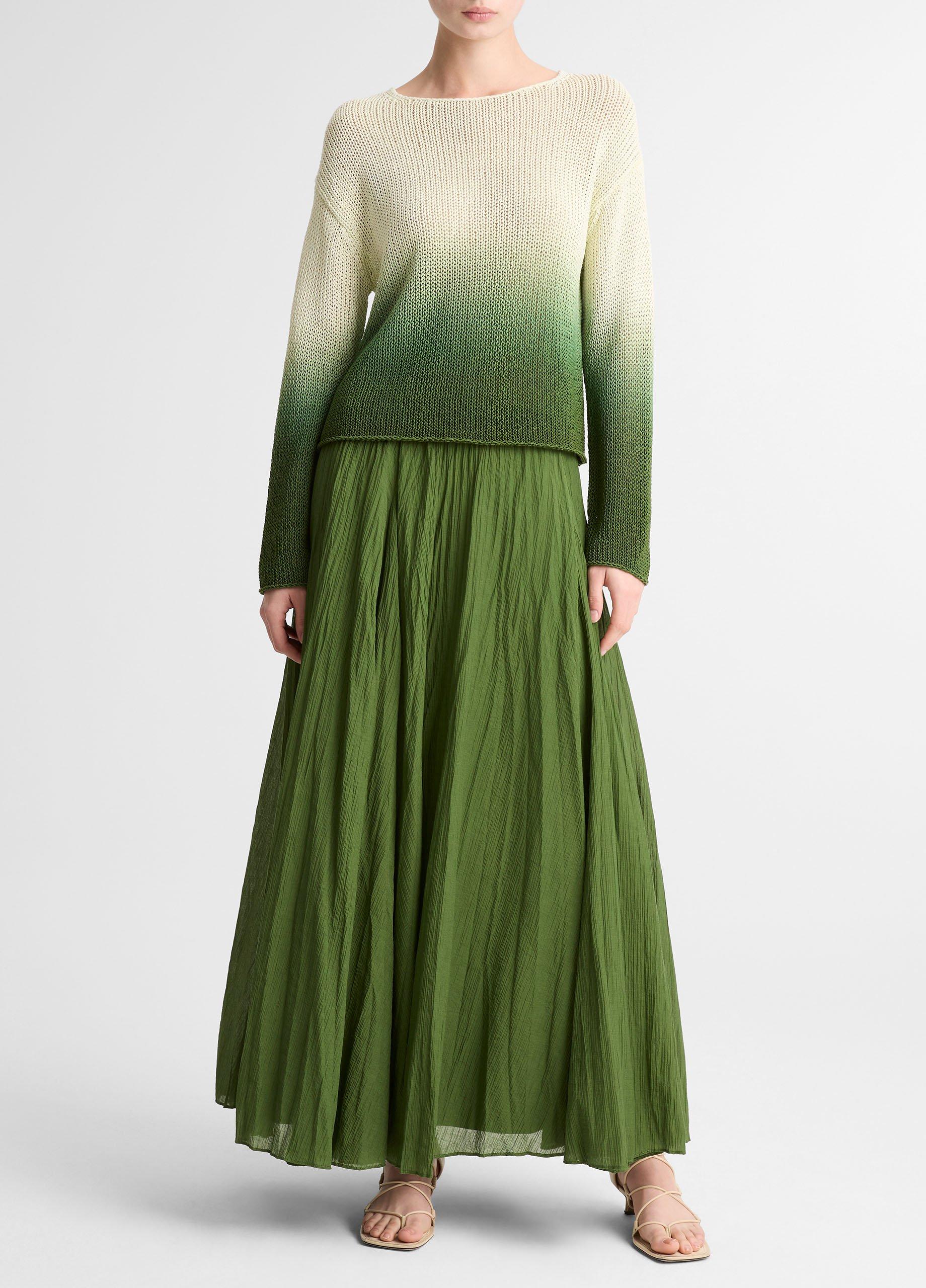 Dip-Dye Italian Coated Cotton-Blend Sweater image number 3