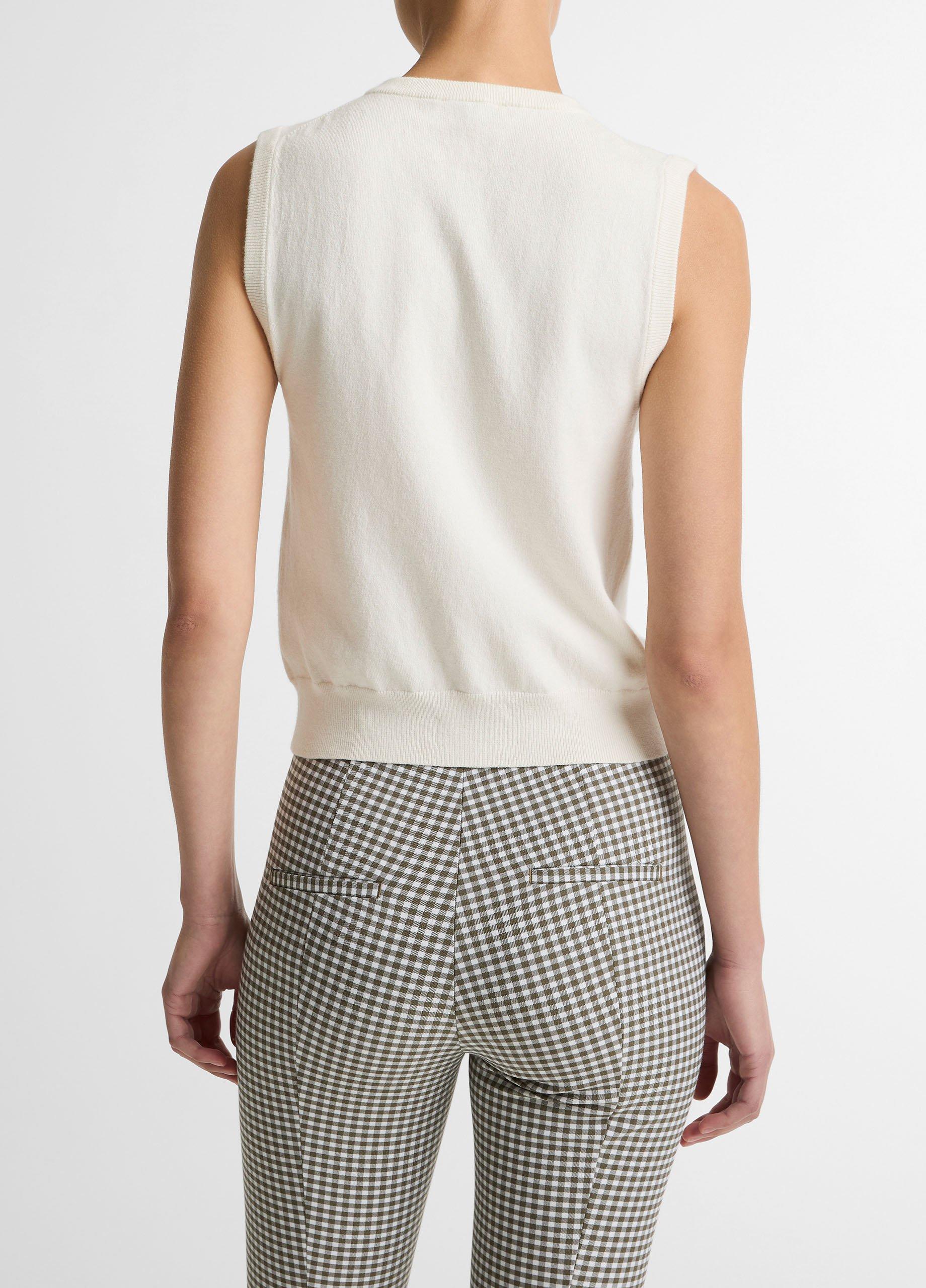 Cotton & Cashmere-Blend Button-Front Shell image number 2