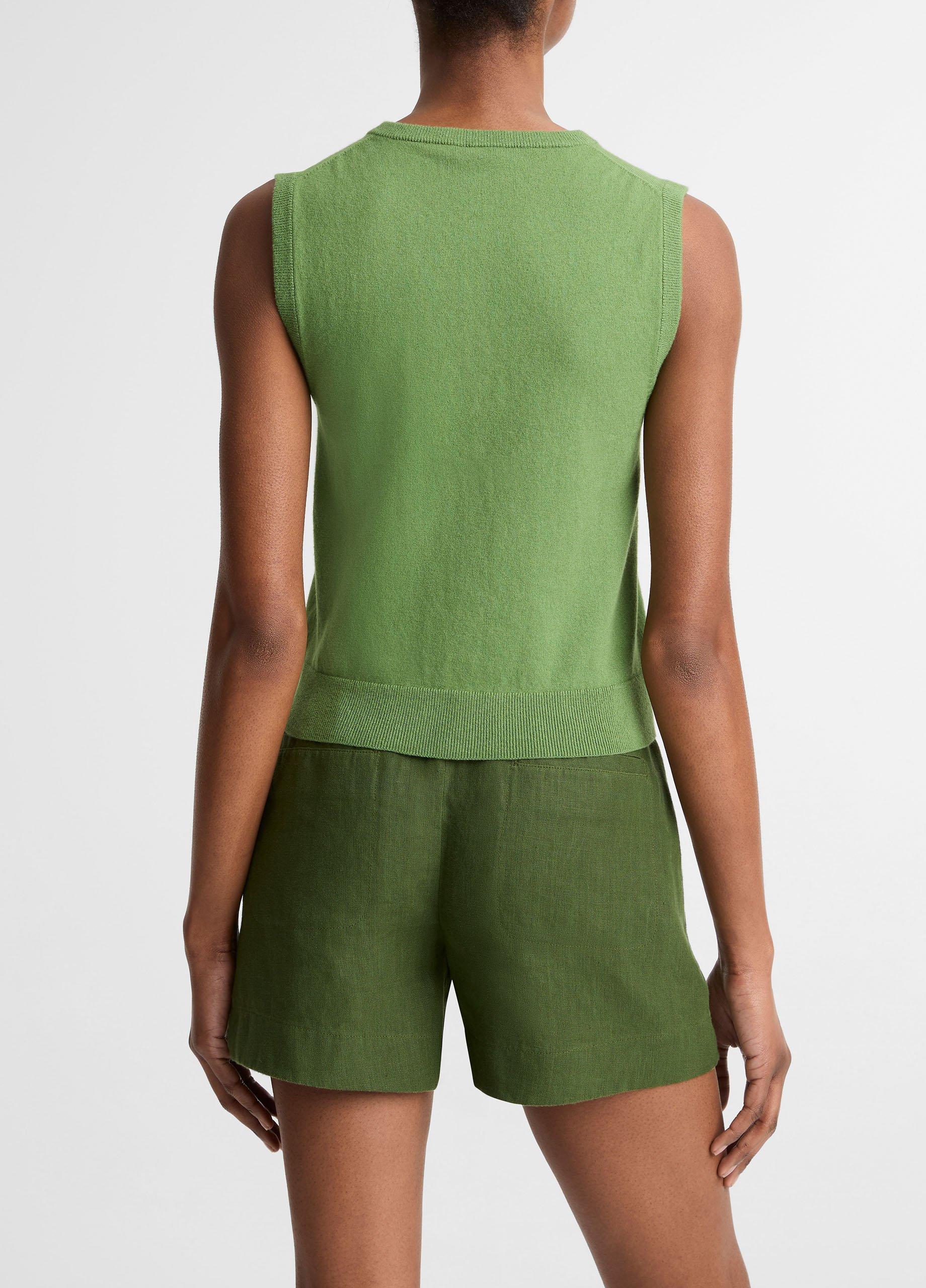 Cotton & Cashmere-Blend Button-Front Shell image number 2