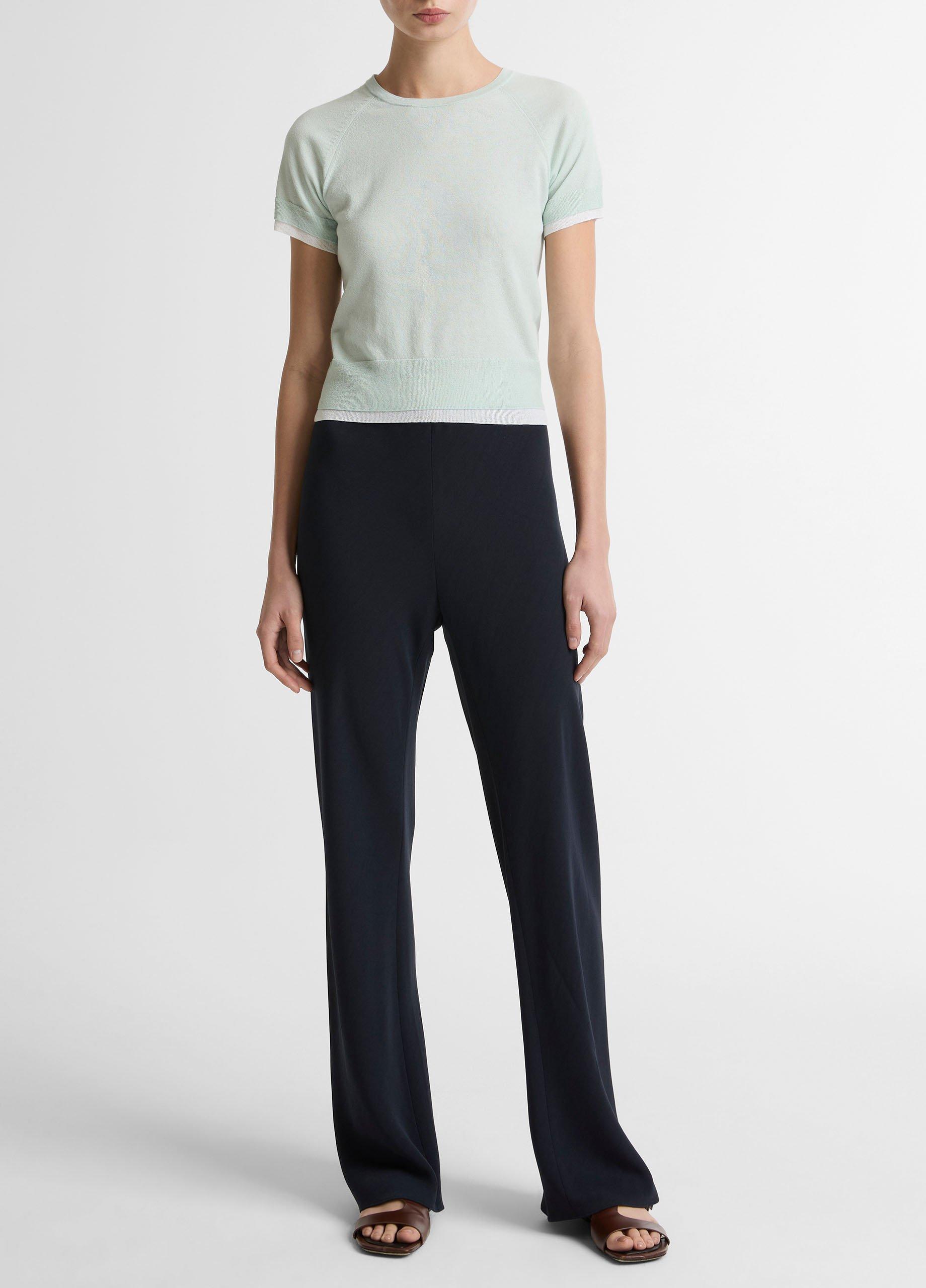 Italian Cotton-Blend Double-Layer Raglan-Sleeve Sweater image number 3