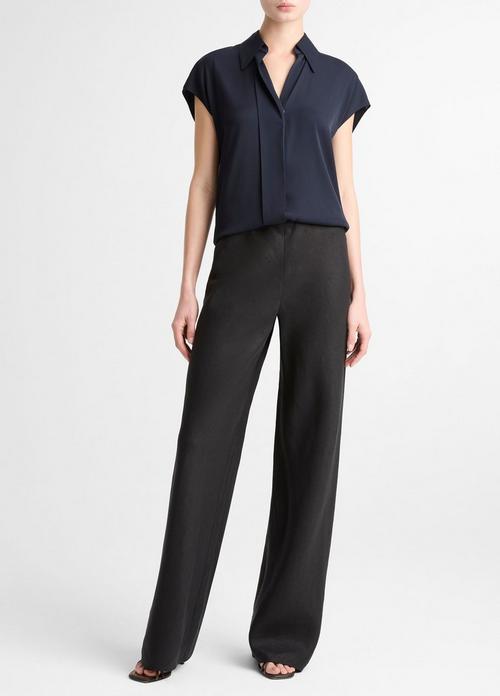 Colette High-Rise Italian Linen Bias Pant