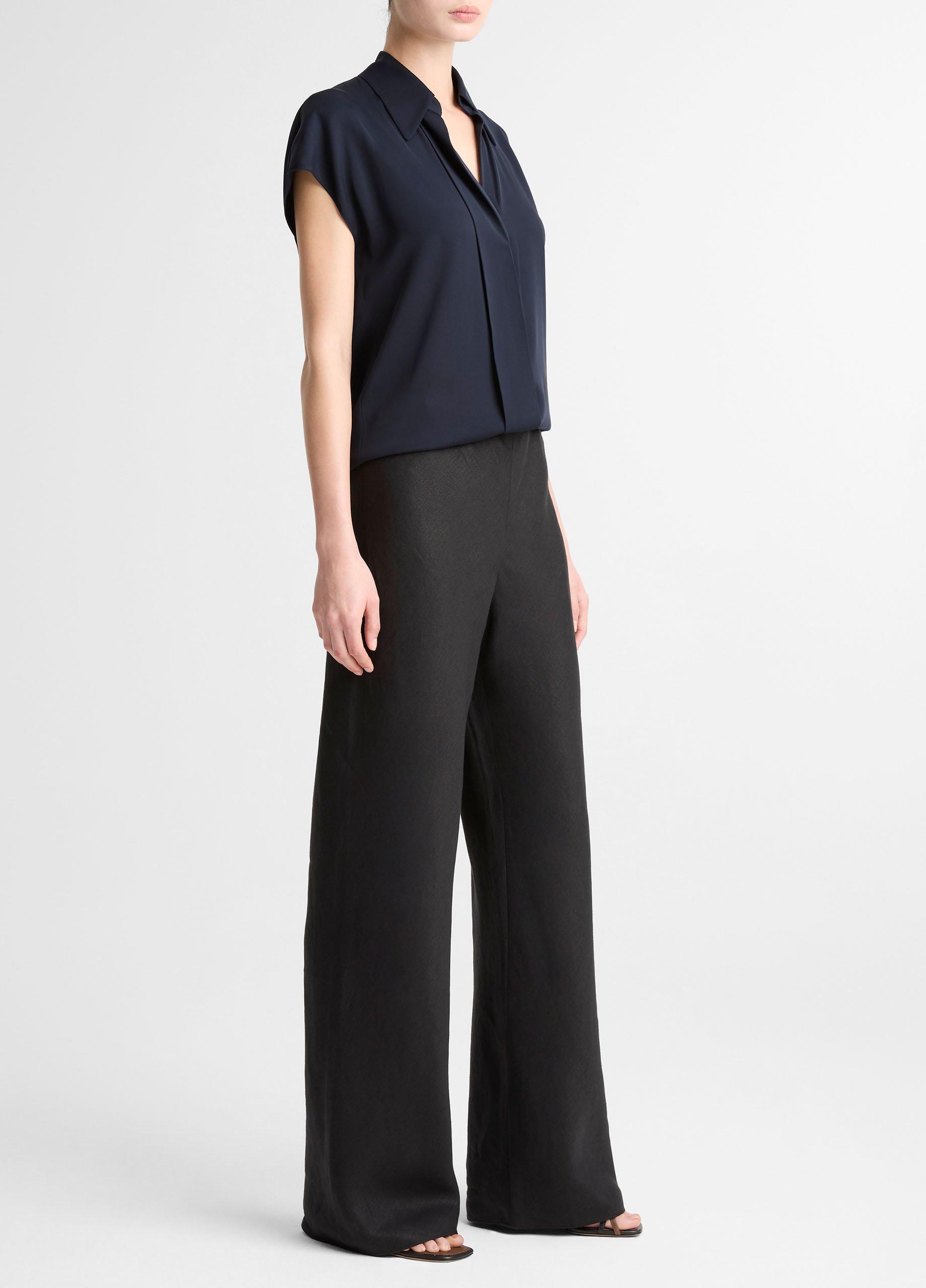 Colette High-Rise Italian Linen Bias Pant image number 1