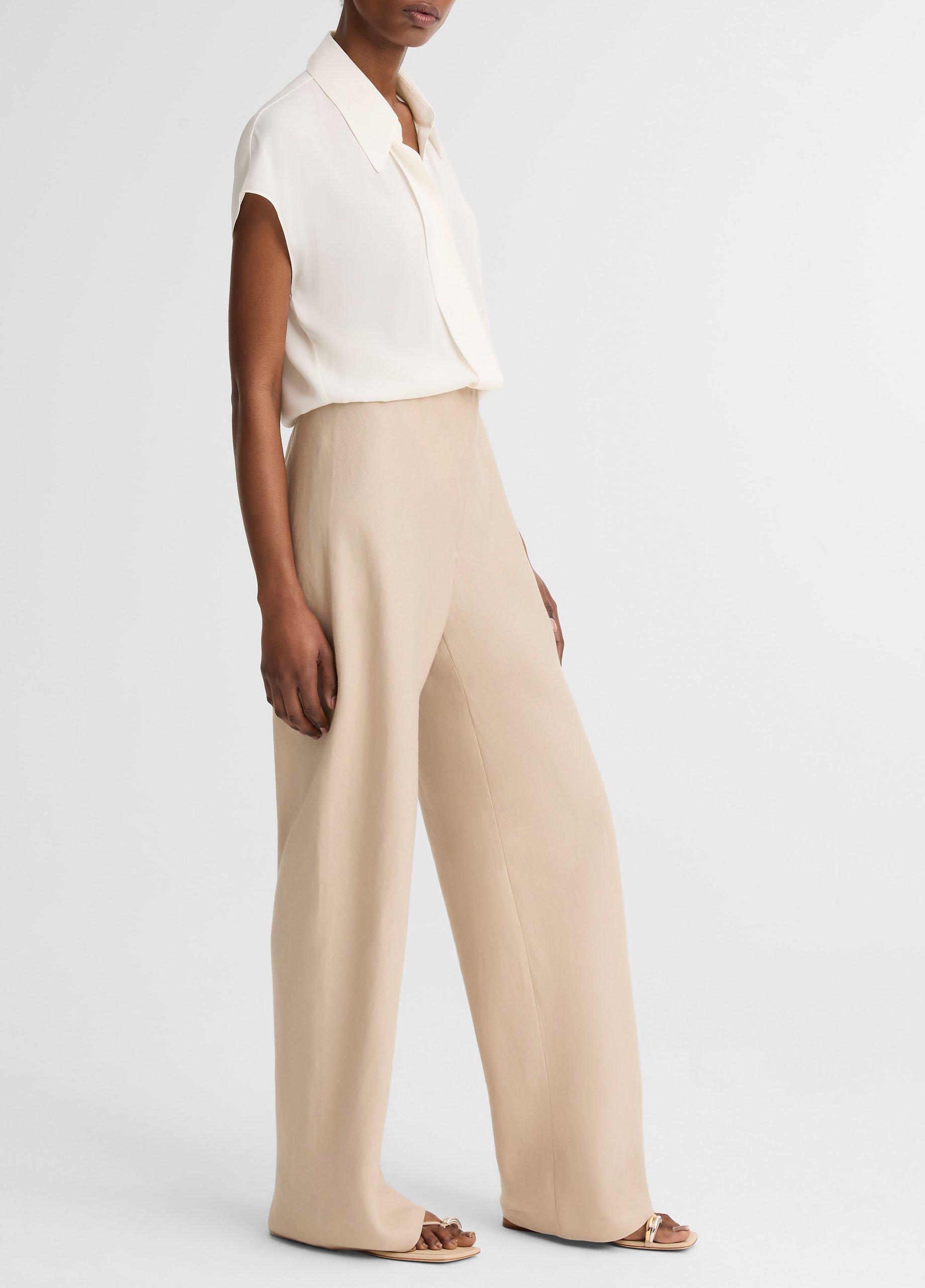 Colette High-Rise Italian Linen Bias Pant image number 1