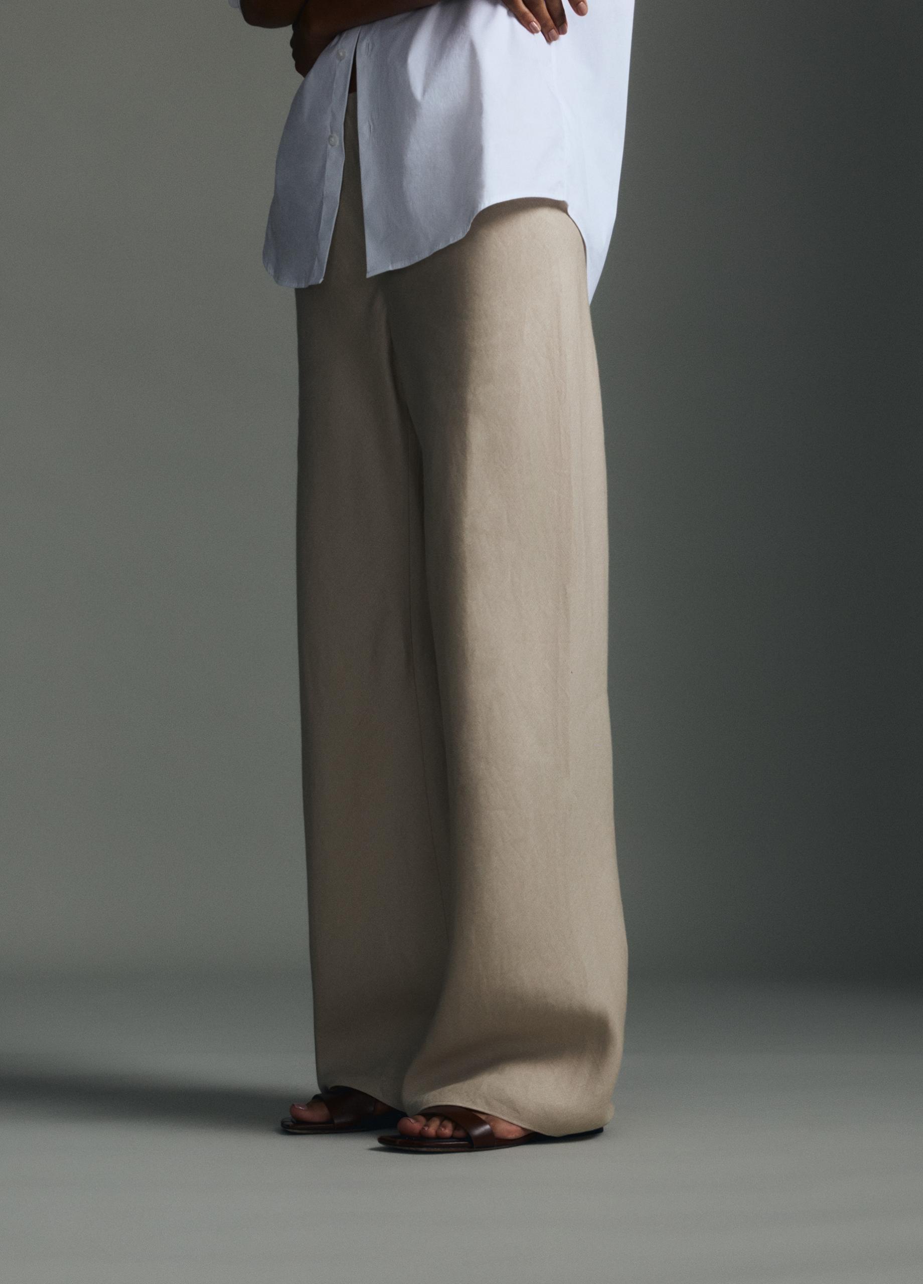 Colette High-Rise Italian Linen Bias Pant image number 5