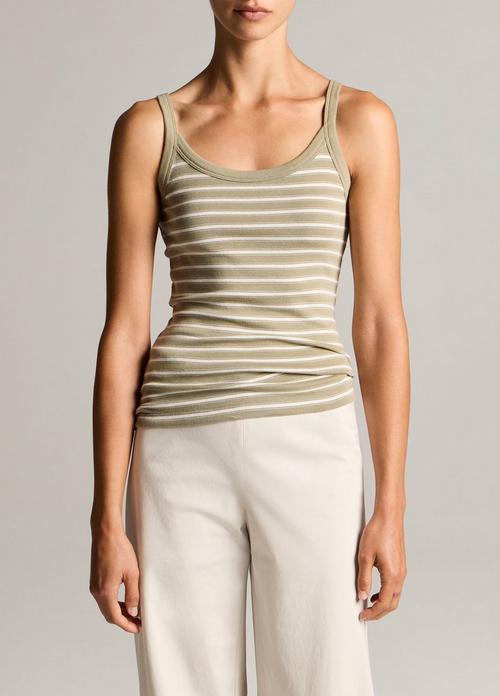 Striped Pima Cotton-Blend Camisole
