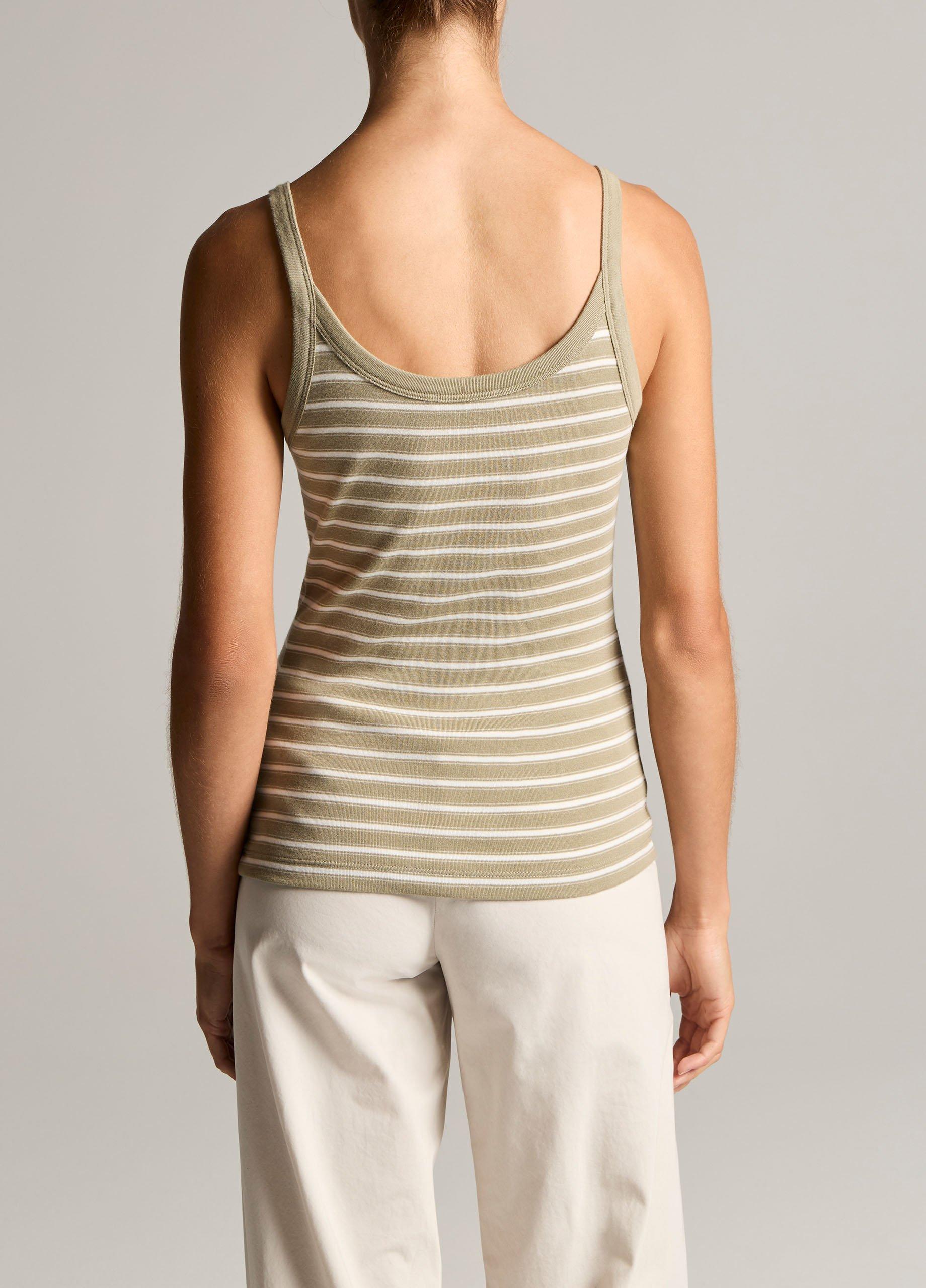 Striped Pima Cotton-Blend Camisole image number 2