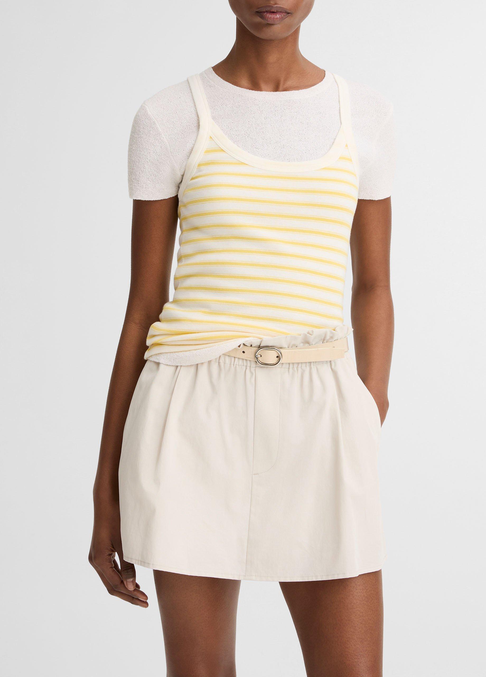 Striped Pima Cotton-Blend Camisole image number 0
