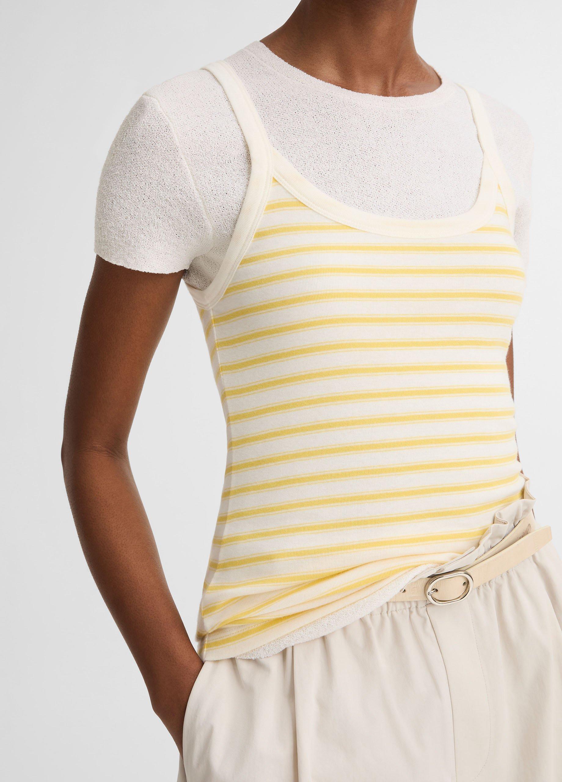Striped Pima Cotton-Blend Camisole image number 1