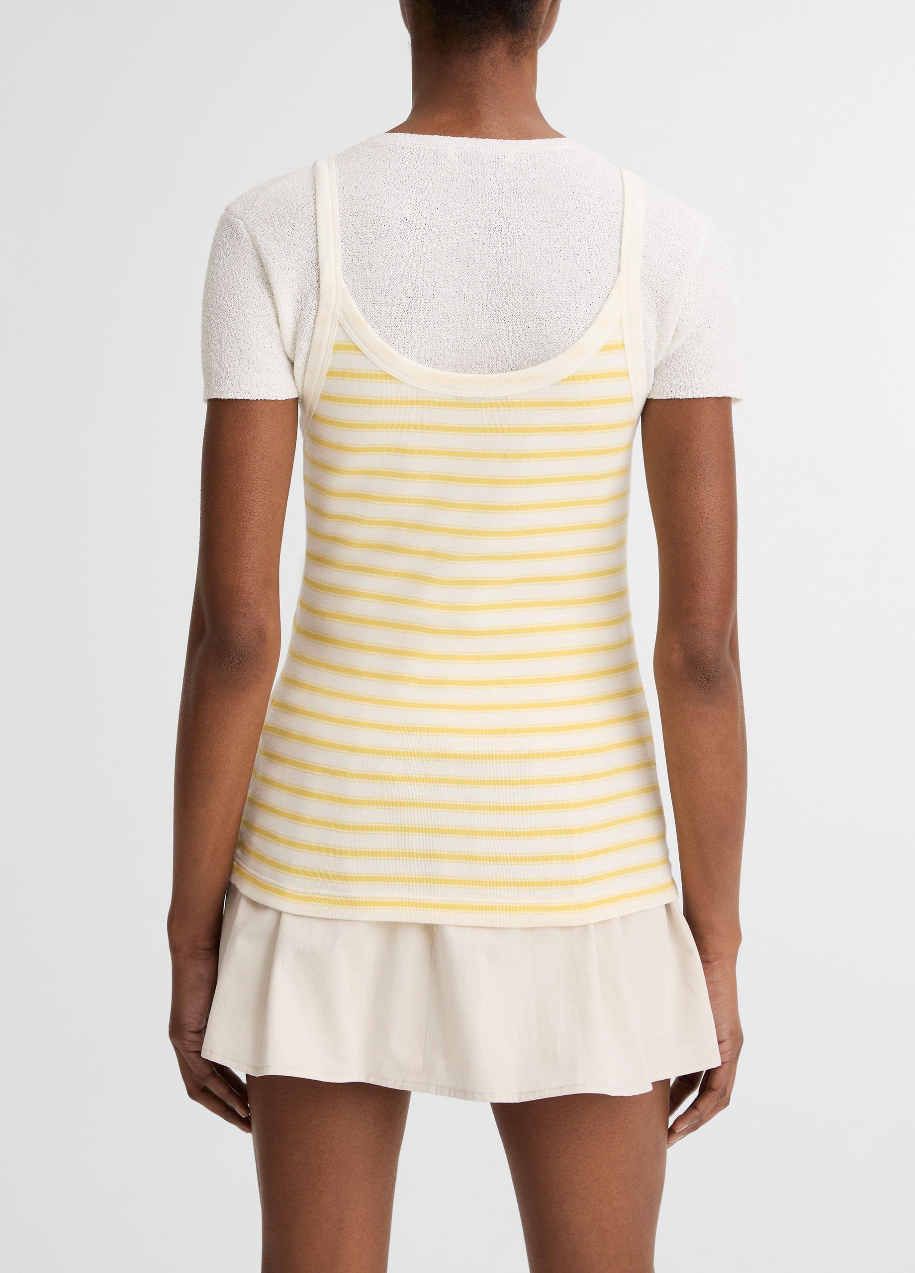 Striped Pima Cotton-Blend Camisole image number 2