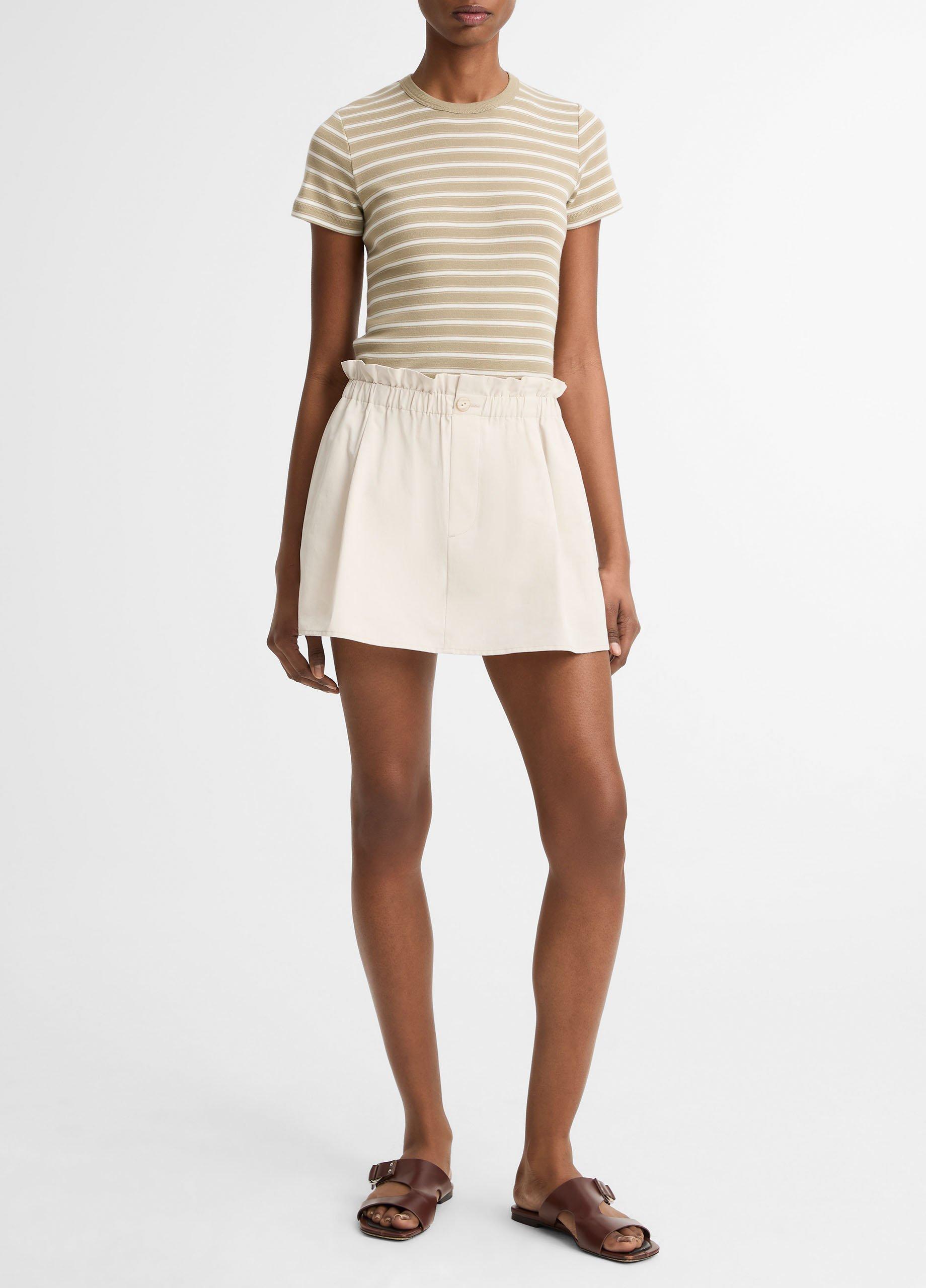 Striped Pima Cotton-Blend '90s Shrunken T-Shirt image number 3