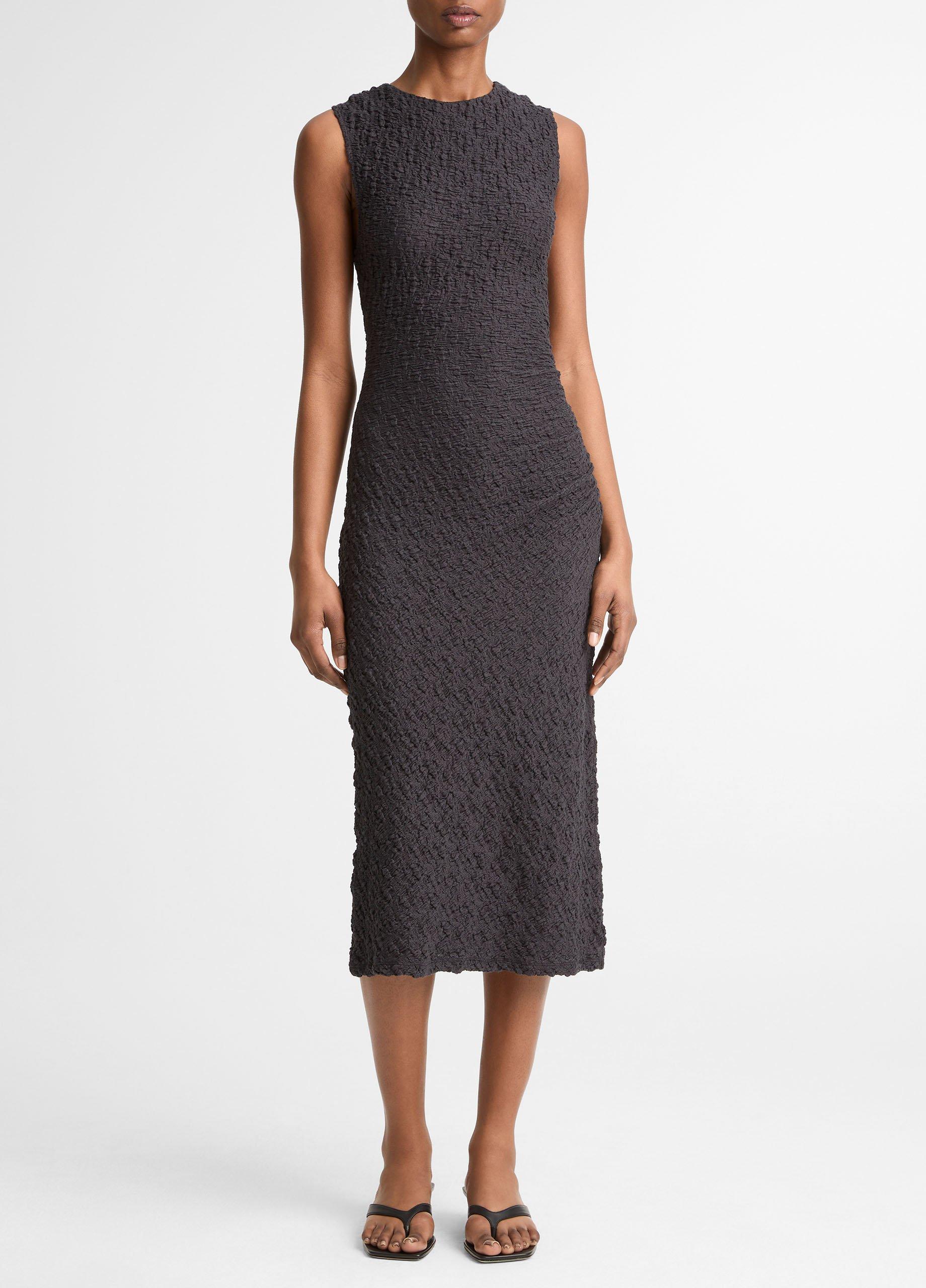 Smocked Cotton-Blend Side-Drape Dress image number 0