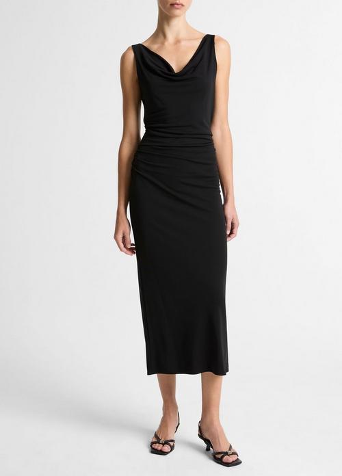 Matte Jersey Cowl-Neck Tank Dress