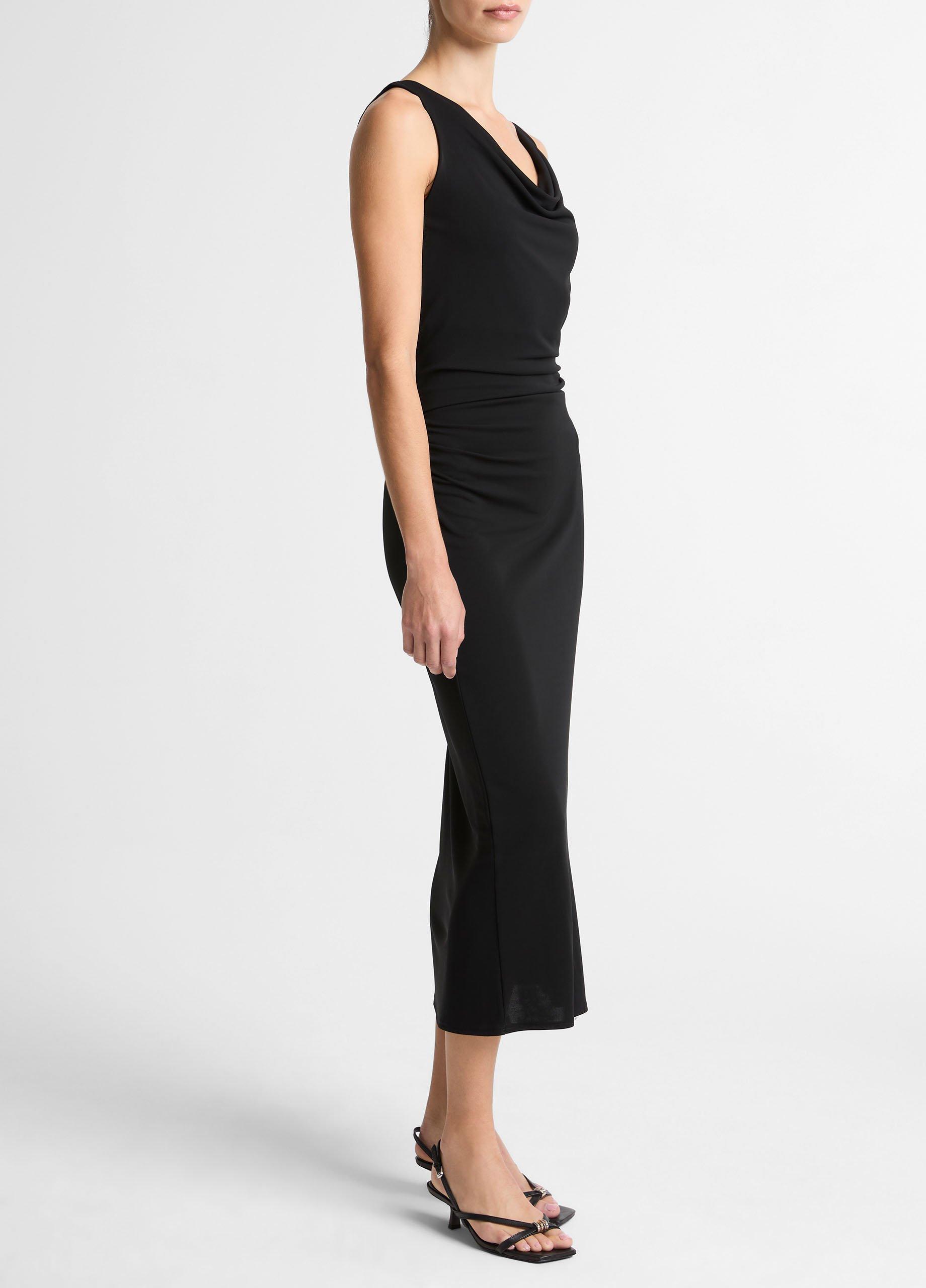 Matte Jersey Cowl-Neck Tank Dress image number 1