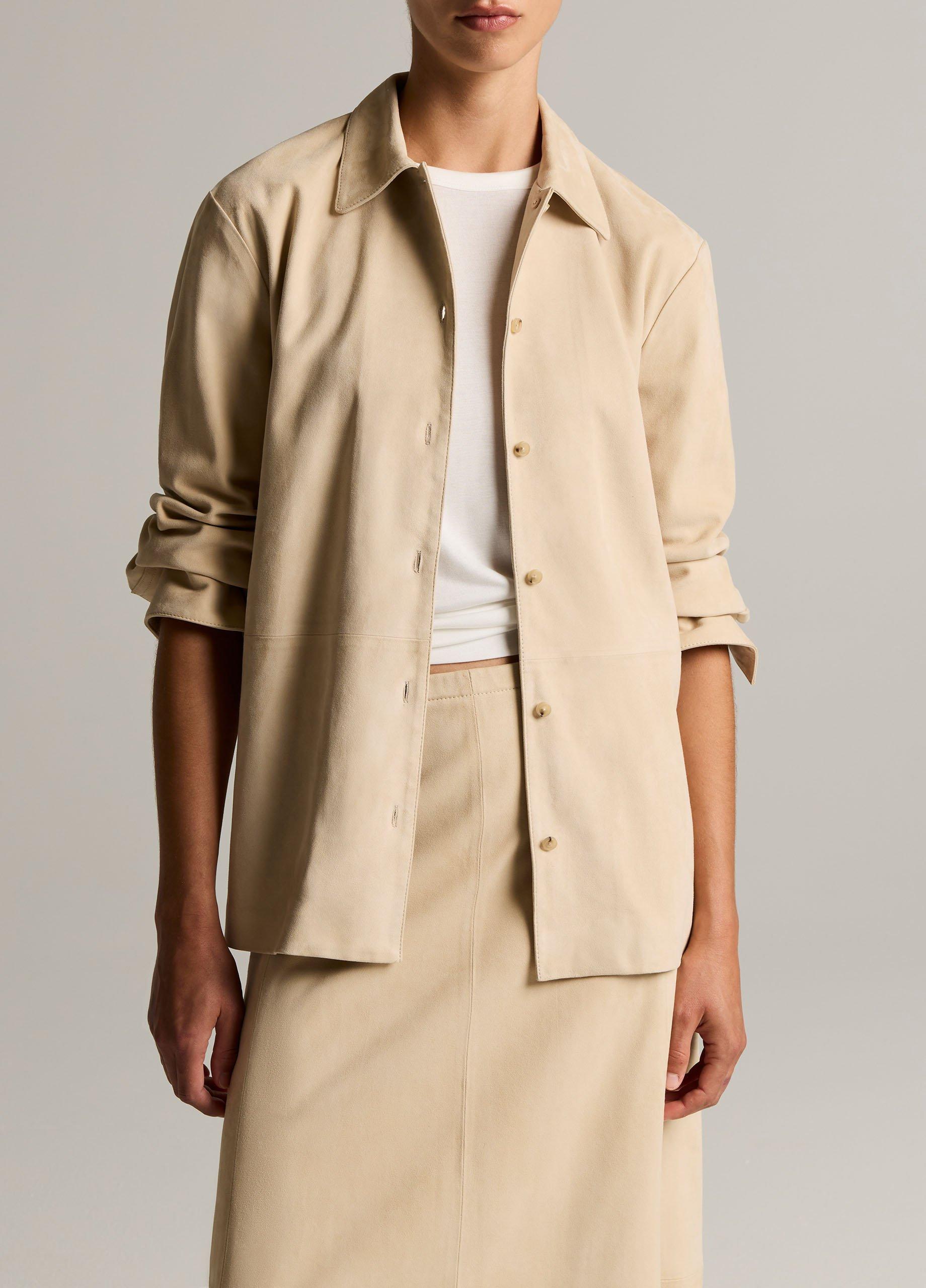 Suede Paneled Shirt Jacket image number 0
