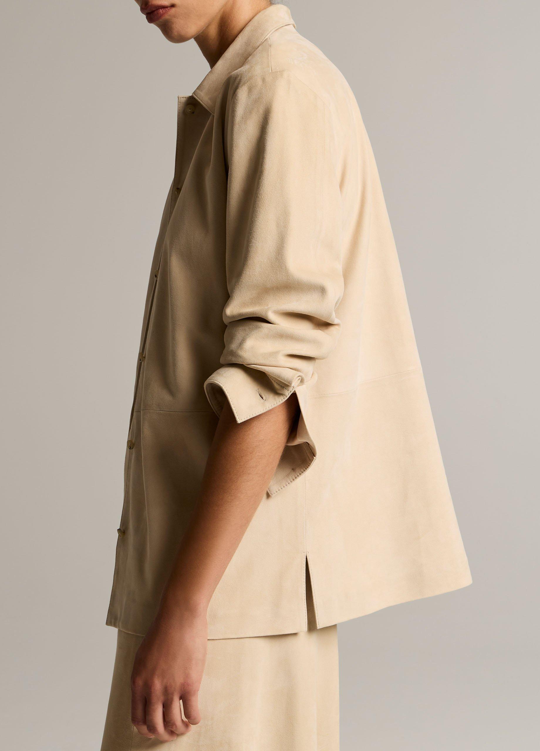 Suede Paneled Shirt Jacket image number 1