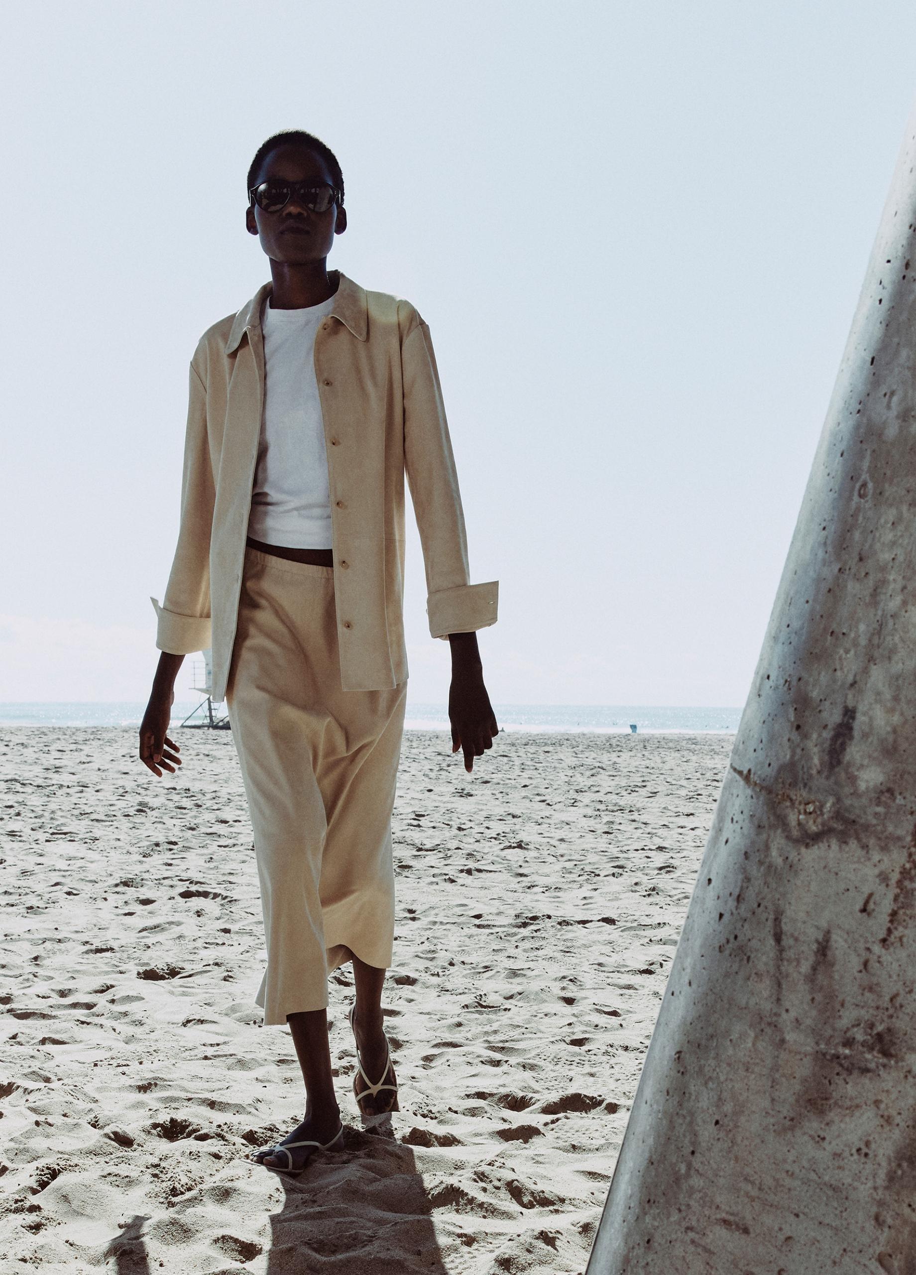 Suede Paneled Shirt Jacket image number 4
