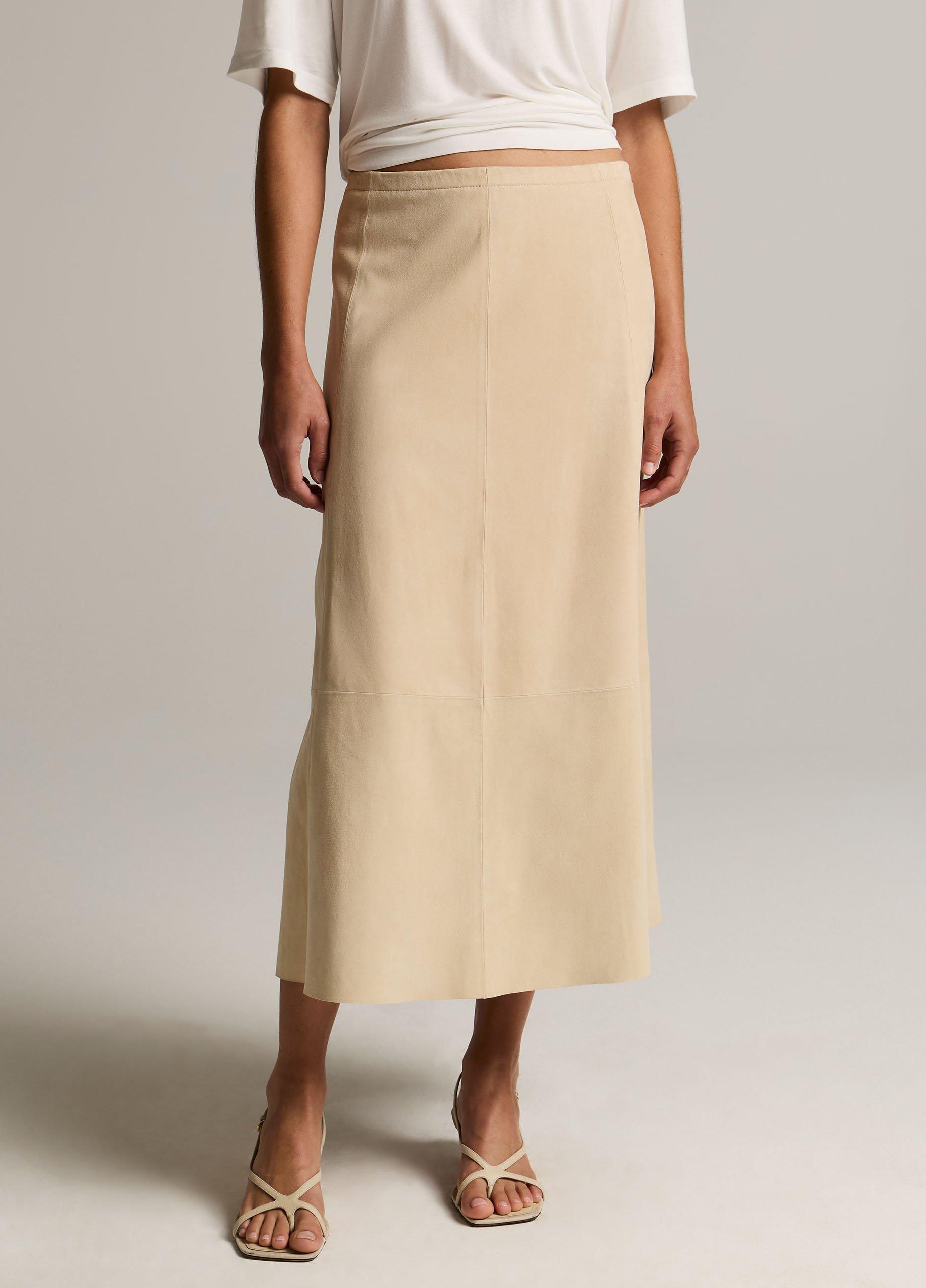Suede Paneled Skirt image number 3