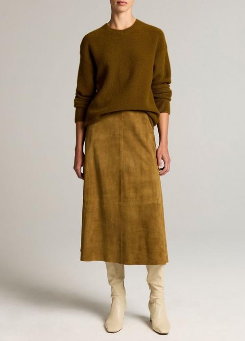 Suede Midi Skirt