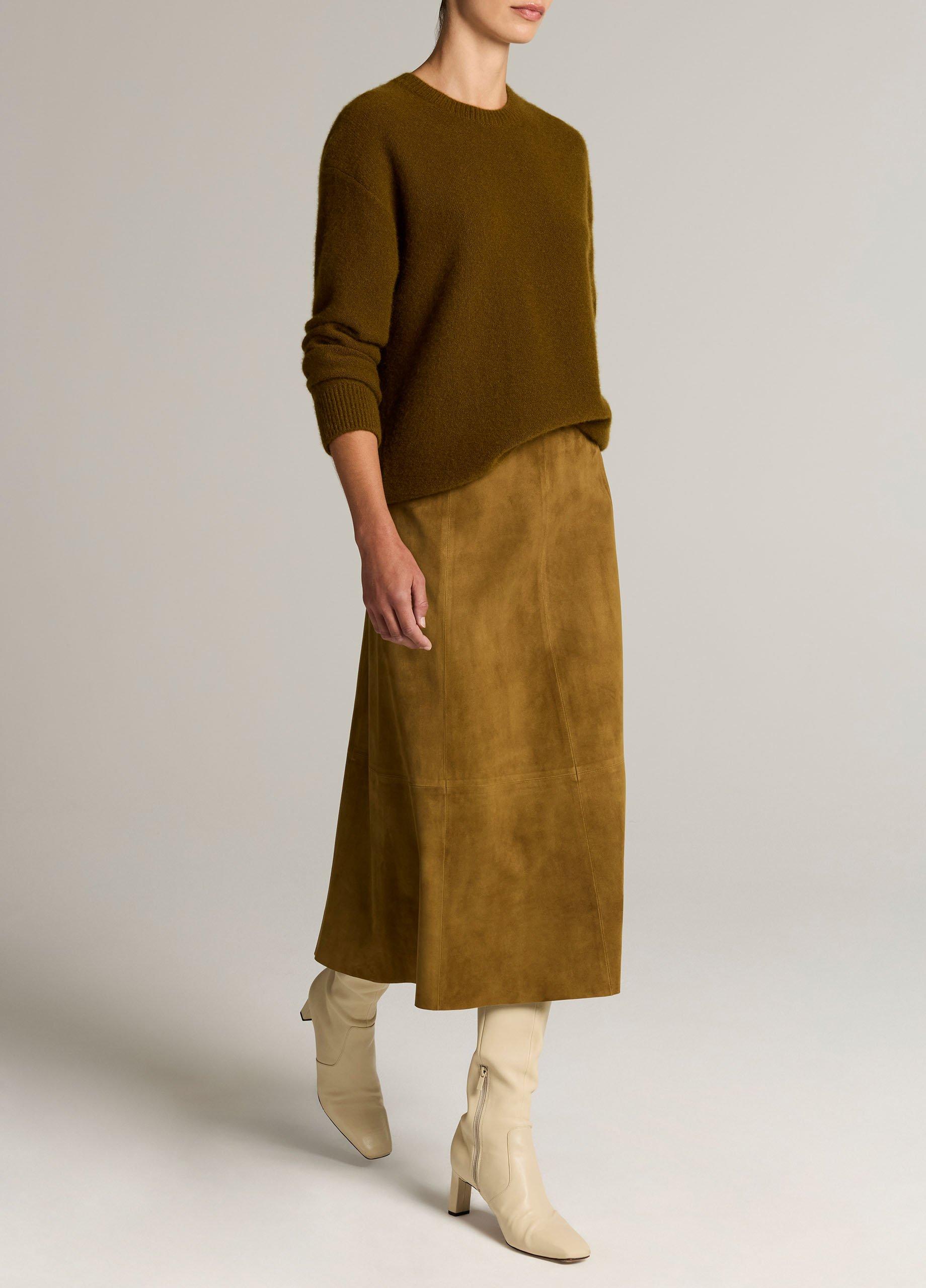Suede Midi Skirt image number 1