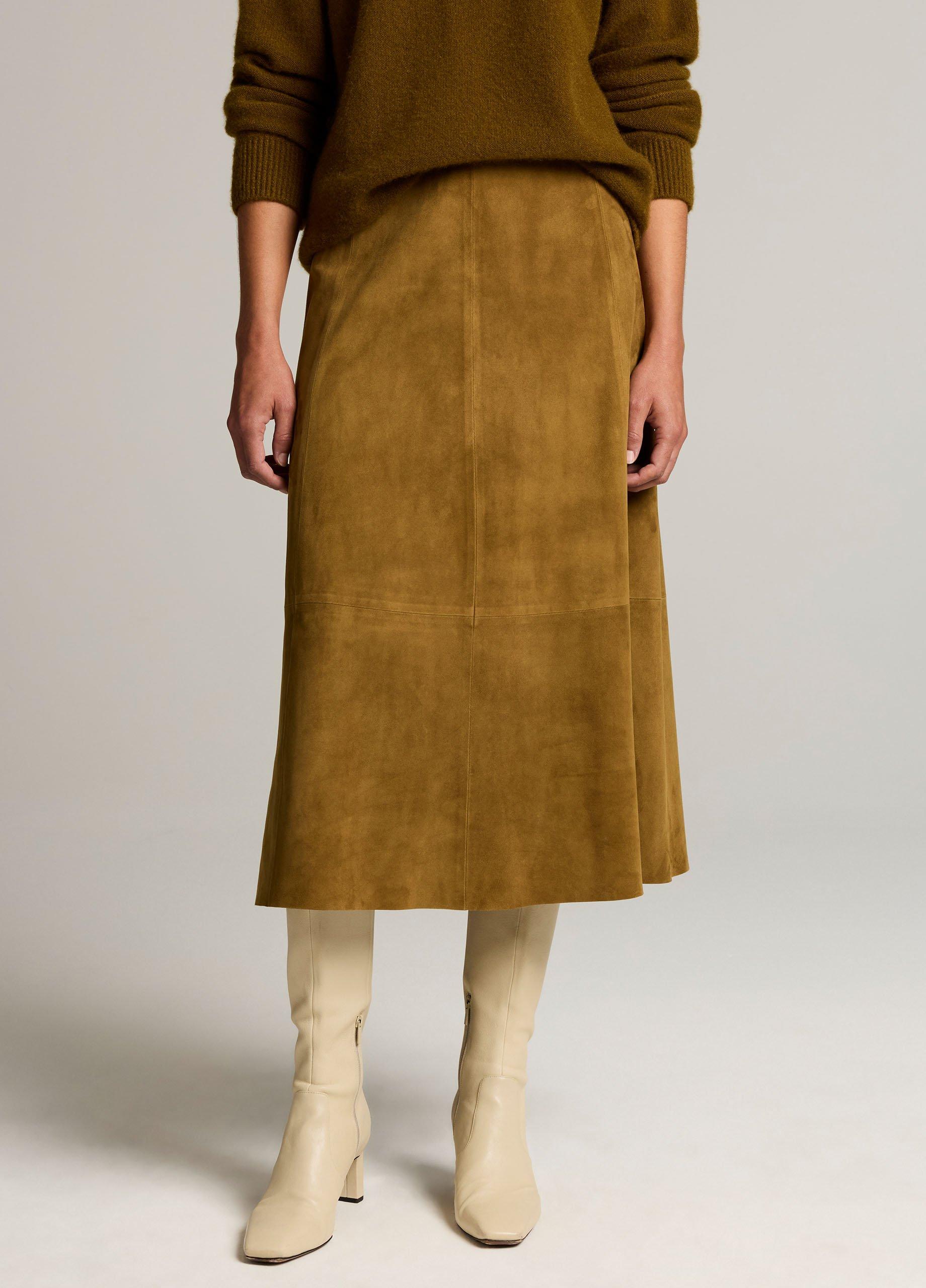 Suede Midi Skirt image number 3