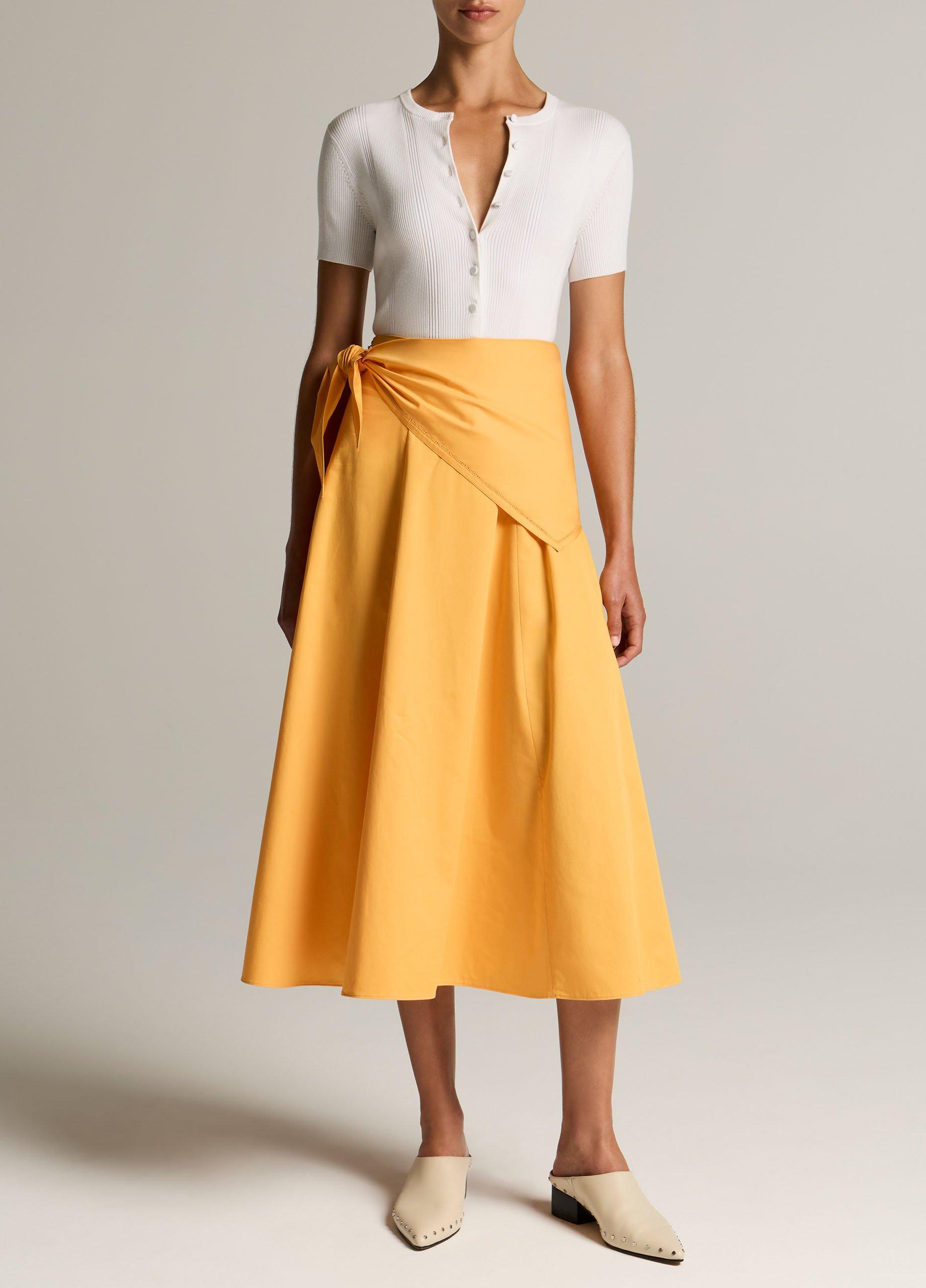 Cotton Scarf-Tie Skirt image number 0