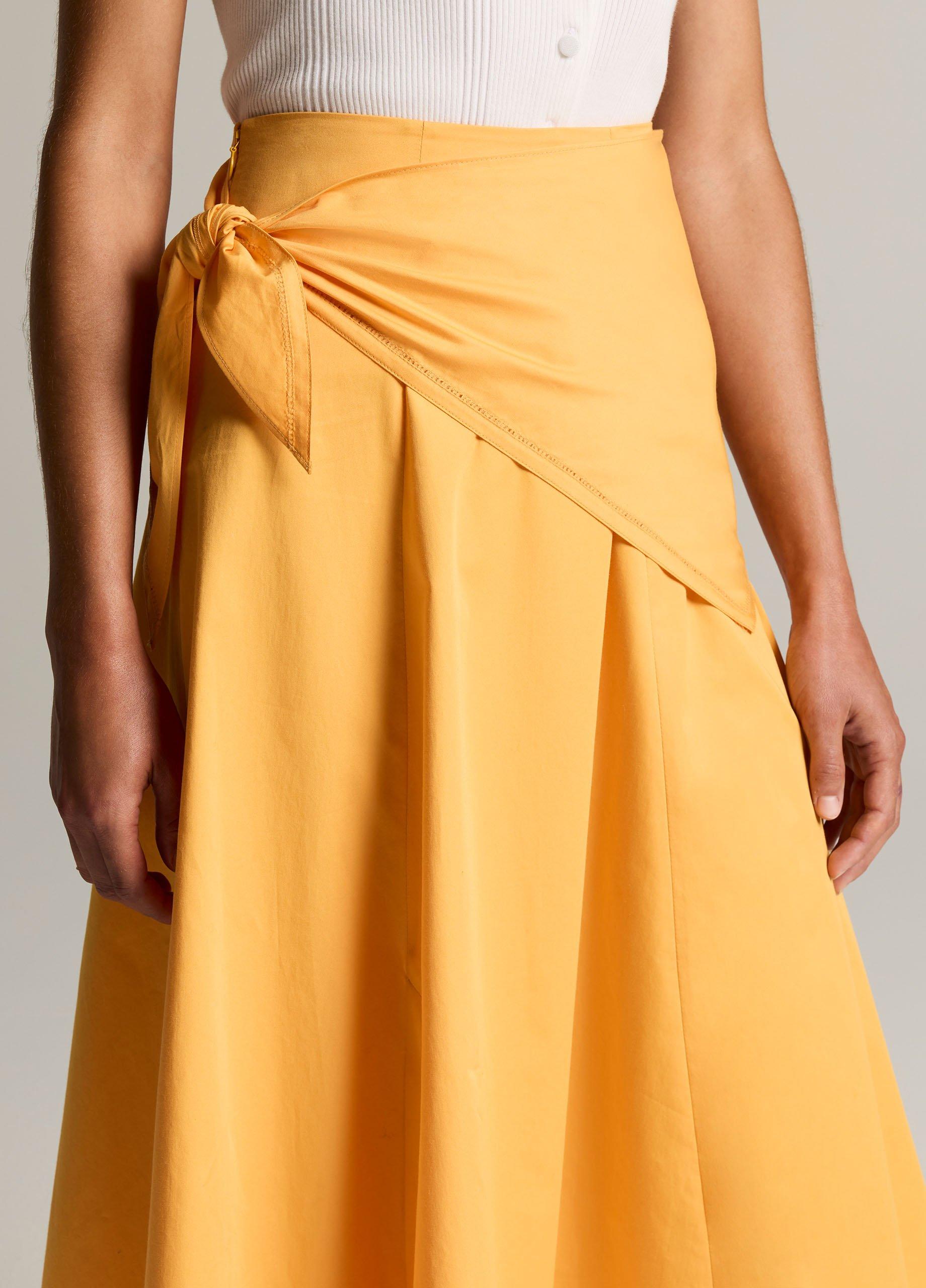 Cotton Scarf-Tie Skirt image number 3