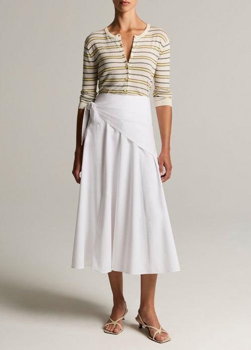Cotton Scarf-Tie Skirt
