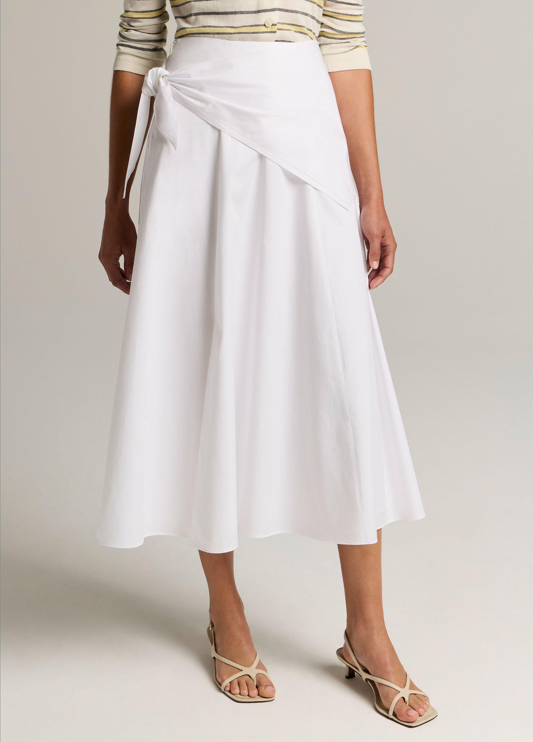 Cotton Scarf-Tie Skirt image number 3