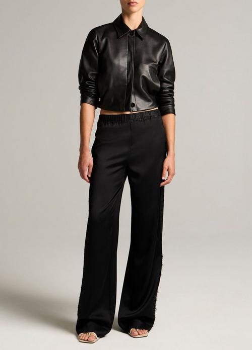 Mid-Rise Lace-Trim Pull-On Pant