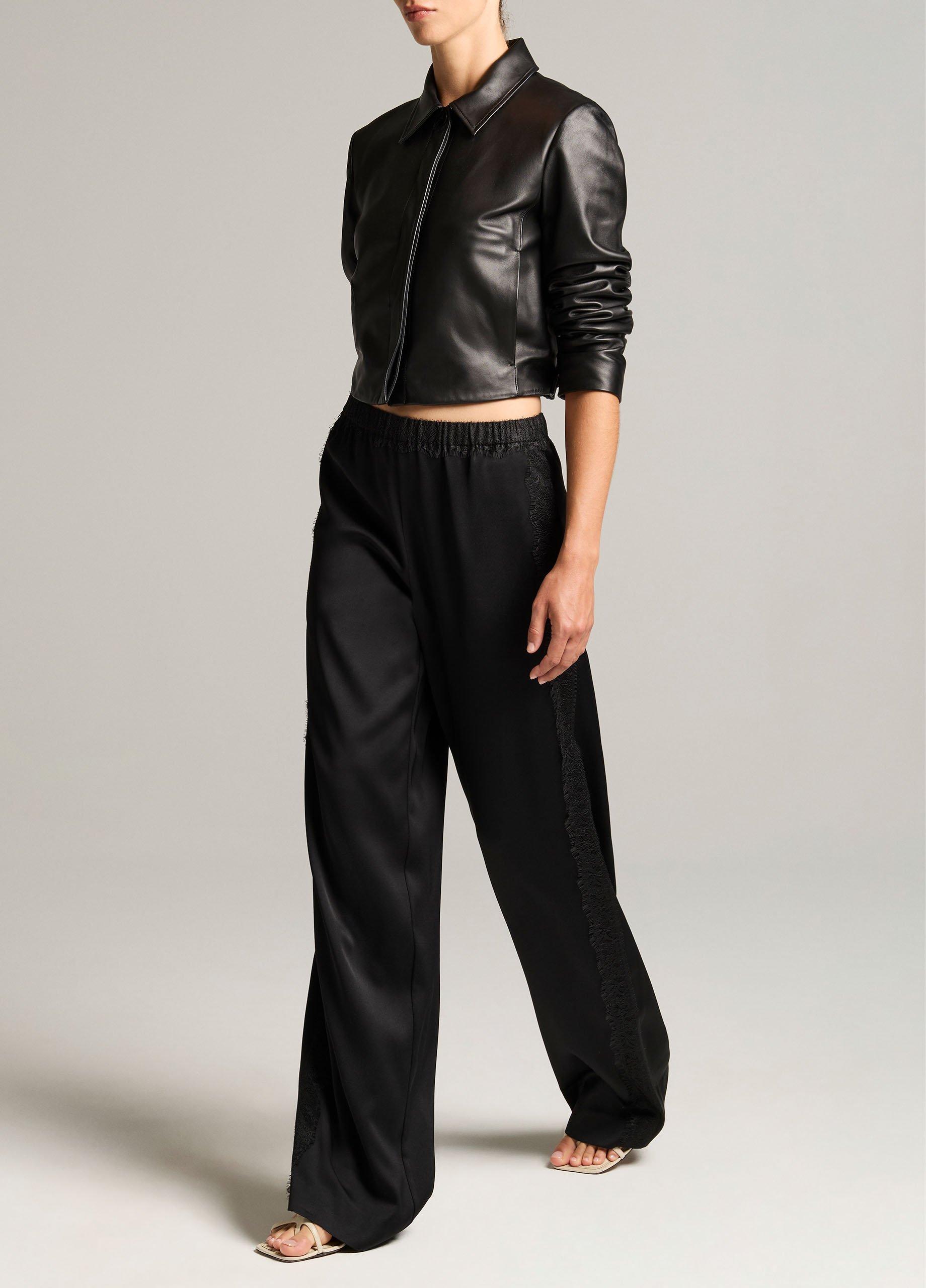 Mid-Rise Lace-Trim Pull-On Pant image number 1