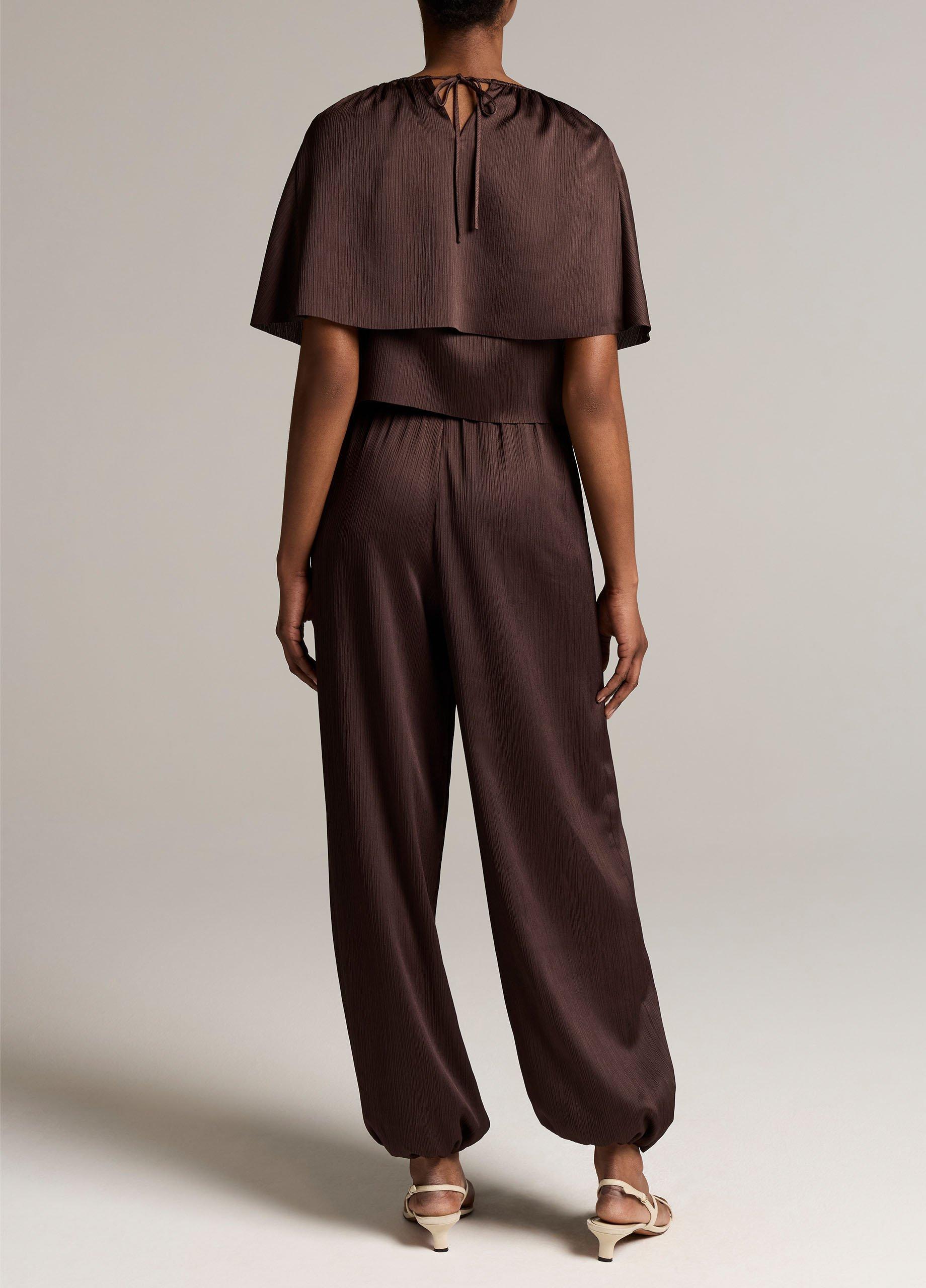 Mid-Rise Pliss&eacute; Drawcord-Hem Pant image number 2