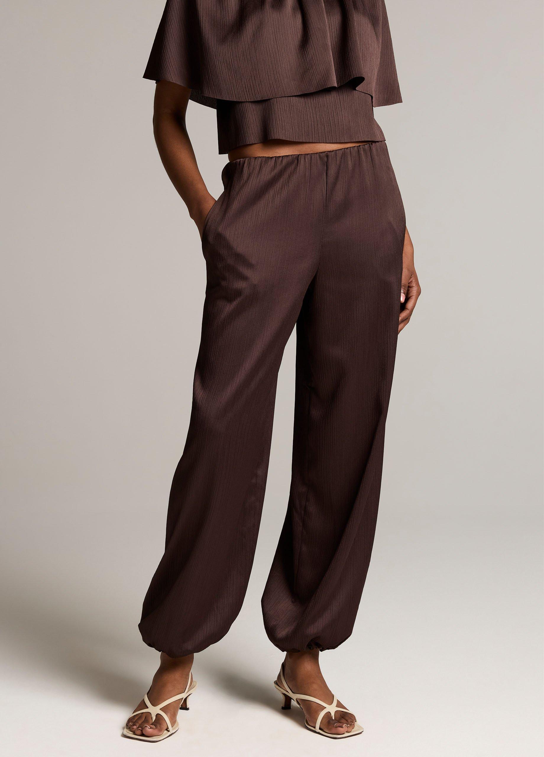 Mid-Rise Pliss&eacute; Drawcord-Hem Pant image number 3