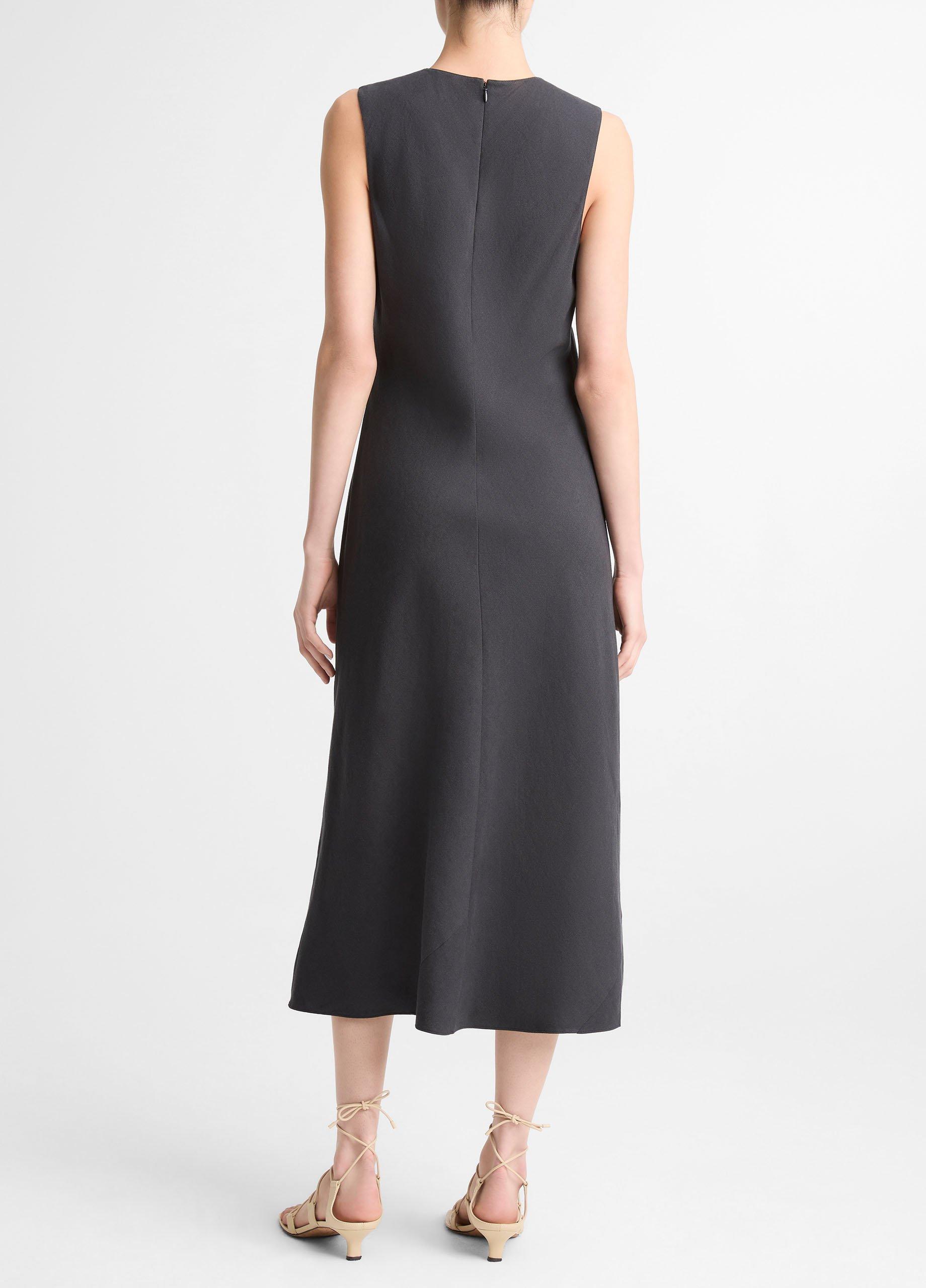 Linen-Blend Bias-Cut Dress image number 2