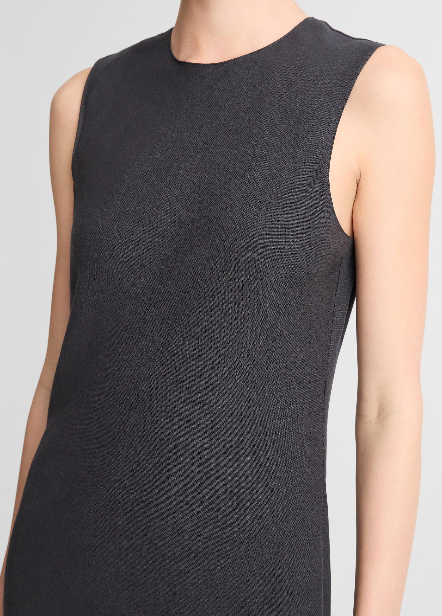 Linen-Blend Bias-Cut Dress image number 3