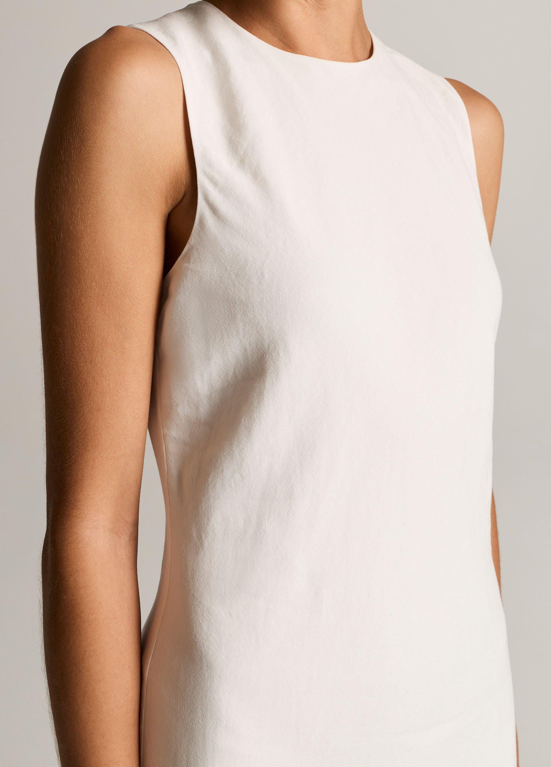 Linen-Blend Bias-Cut Dress image number 3