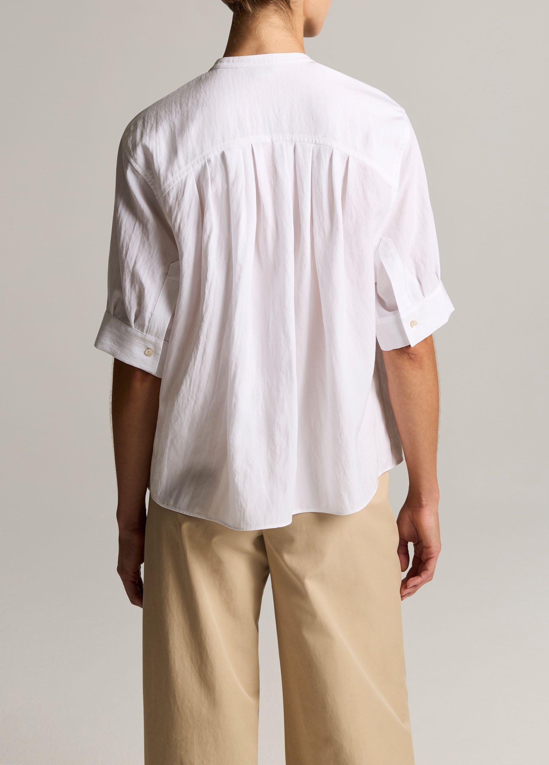 Gathered A-Line Button-Front Shirt image number 2