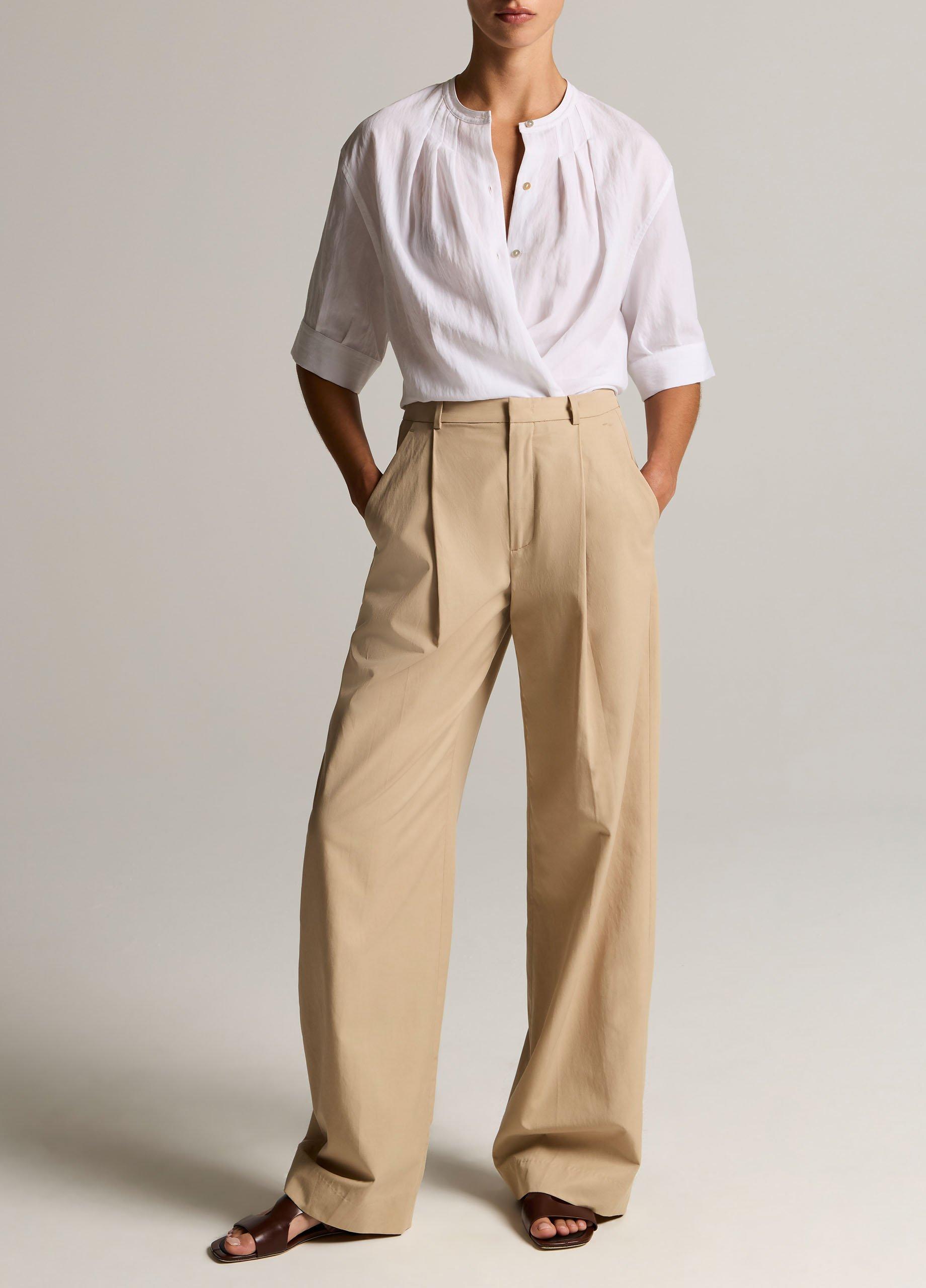 Gathered A-Line Button-Front Shirt image number 3