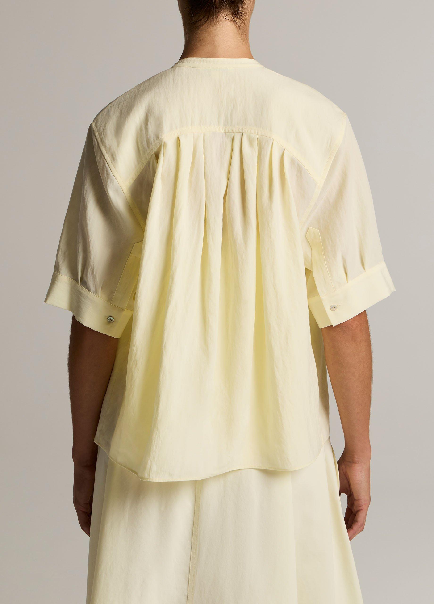 Gathered A-Line Button-Front Shirt image number 2