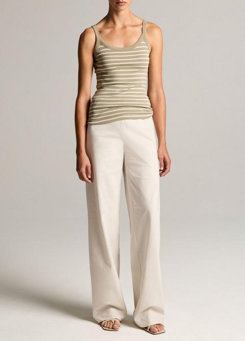 Colette High-Rise Cotton Twill Bias Pant