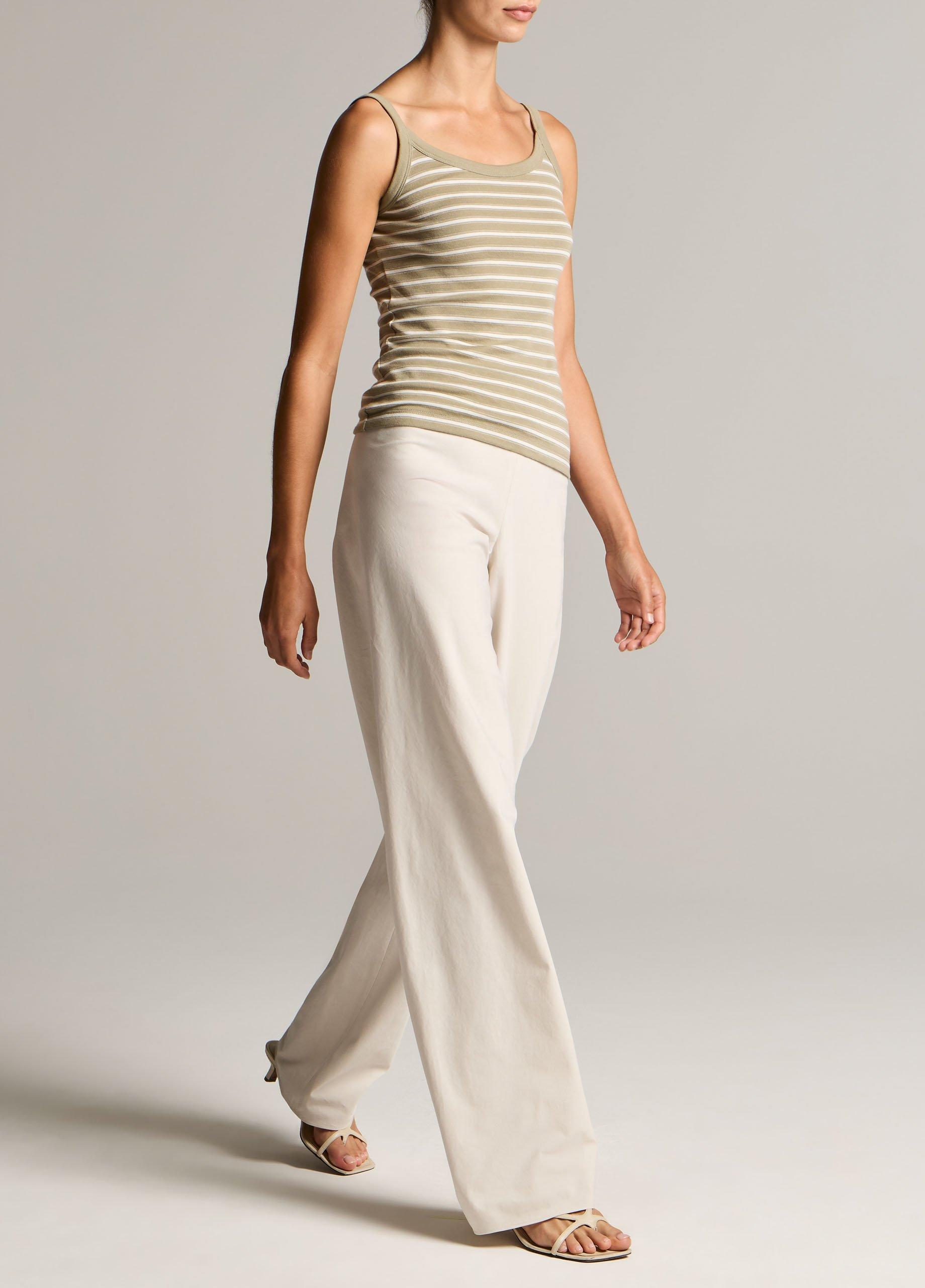 Colette High-Rise Cotton Twill Bias Pant image number 1