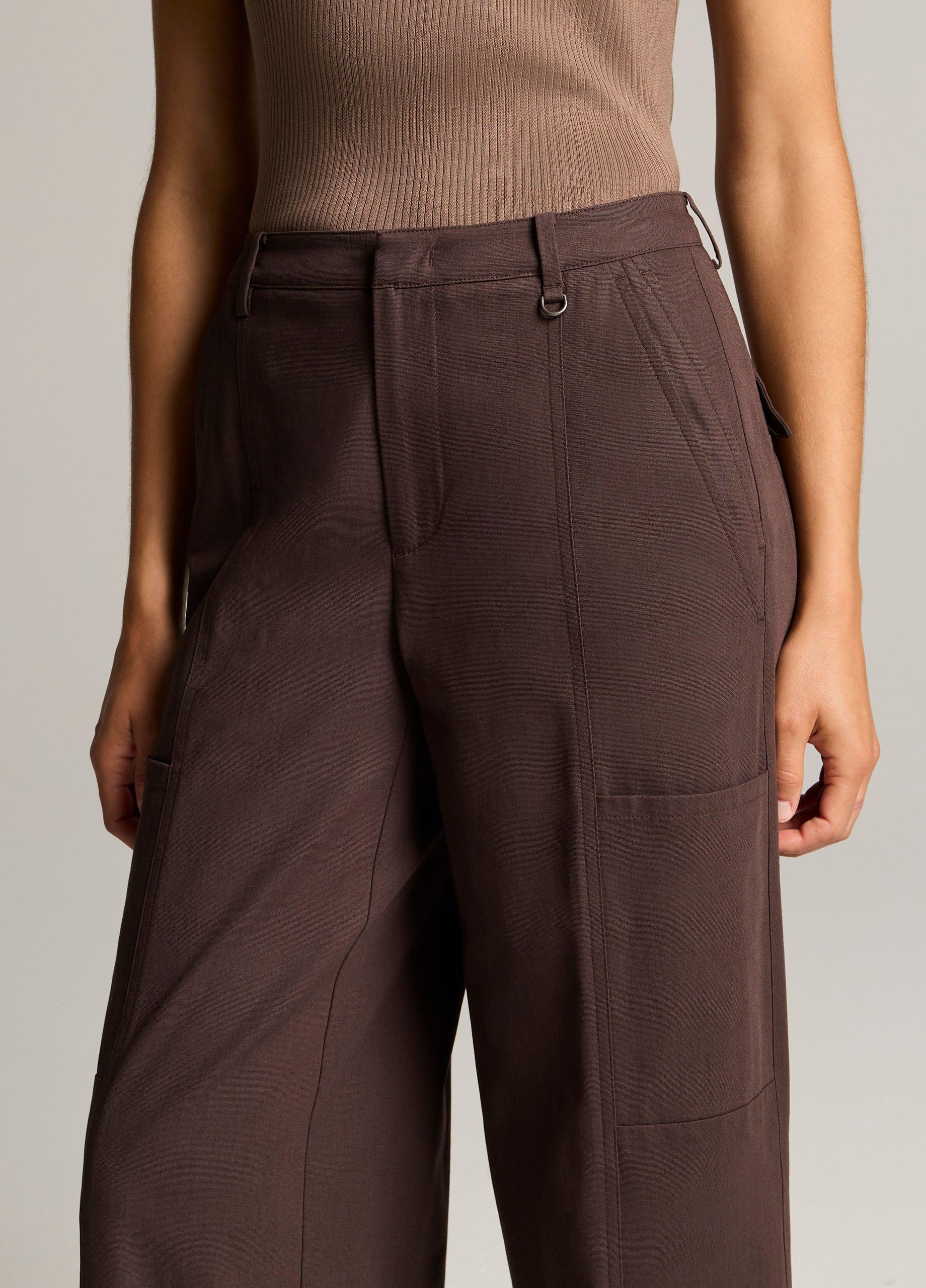Mid-Rise Paneled Stretch-Cotton Pant image number 3
