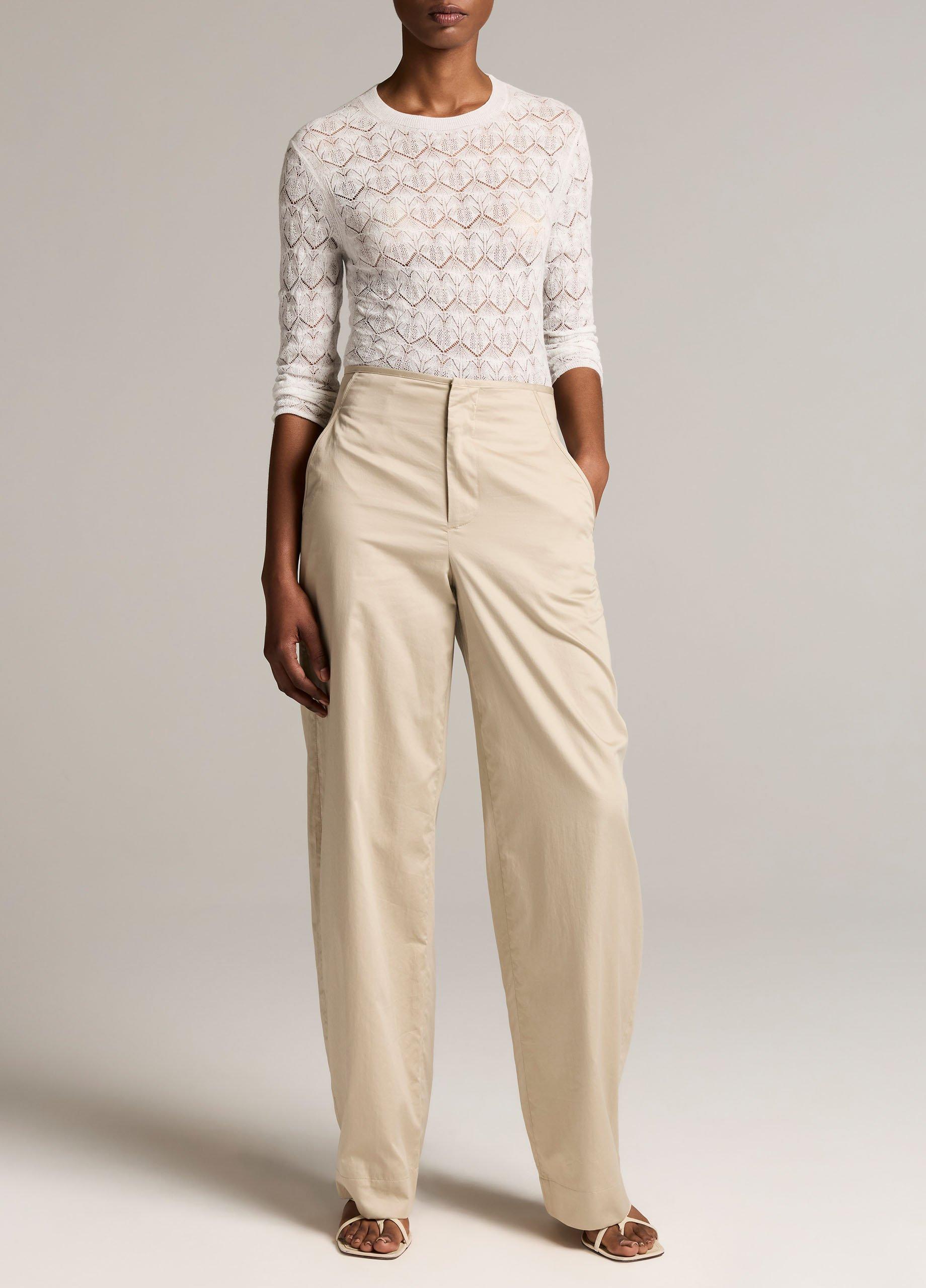 Cotton High-Rise Elastic-Waist Trouser image number 0
