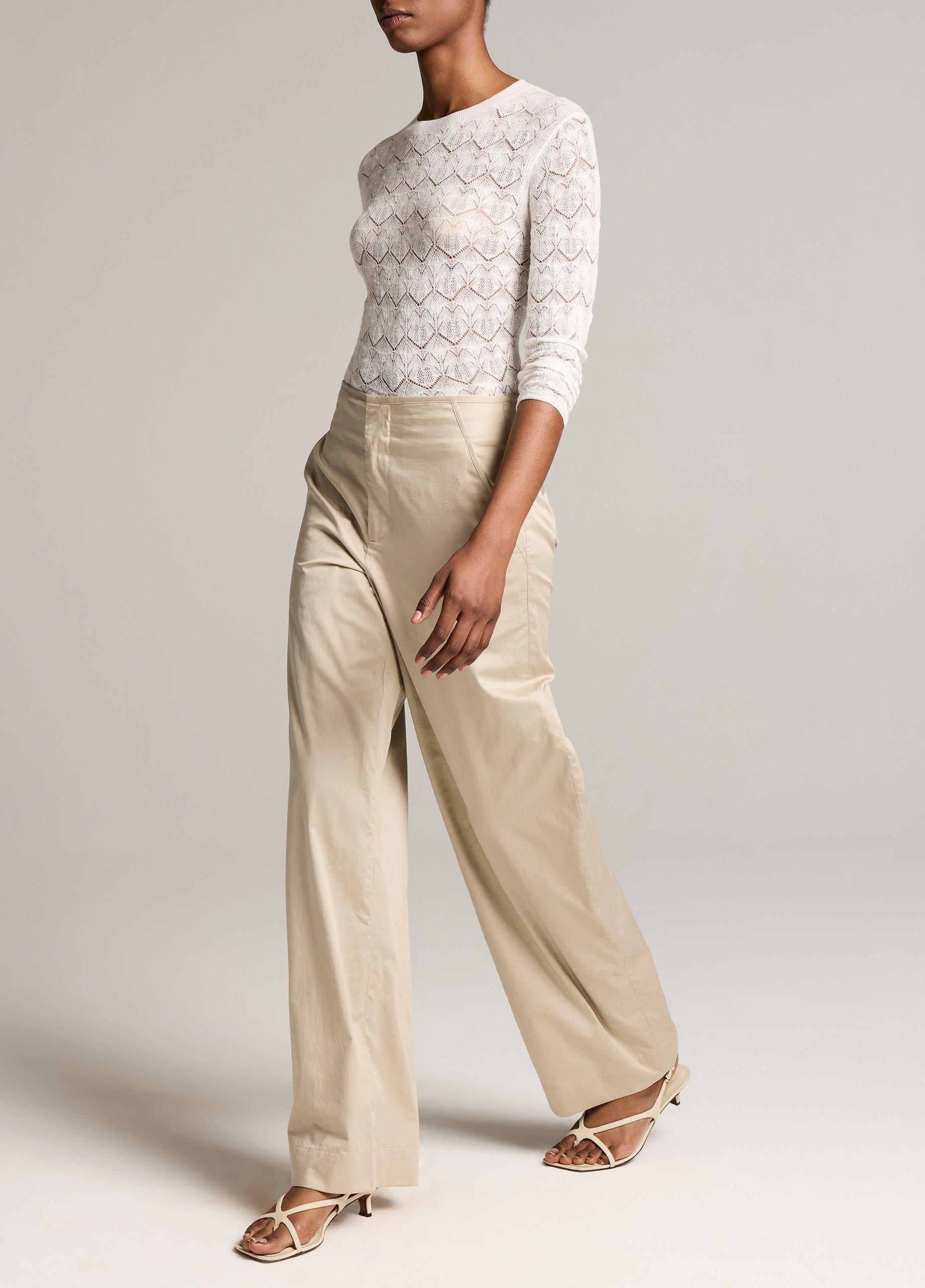 Cotton High-Rise Elastic-Waist Trouser image number 1
