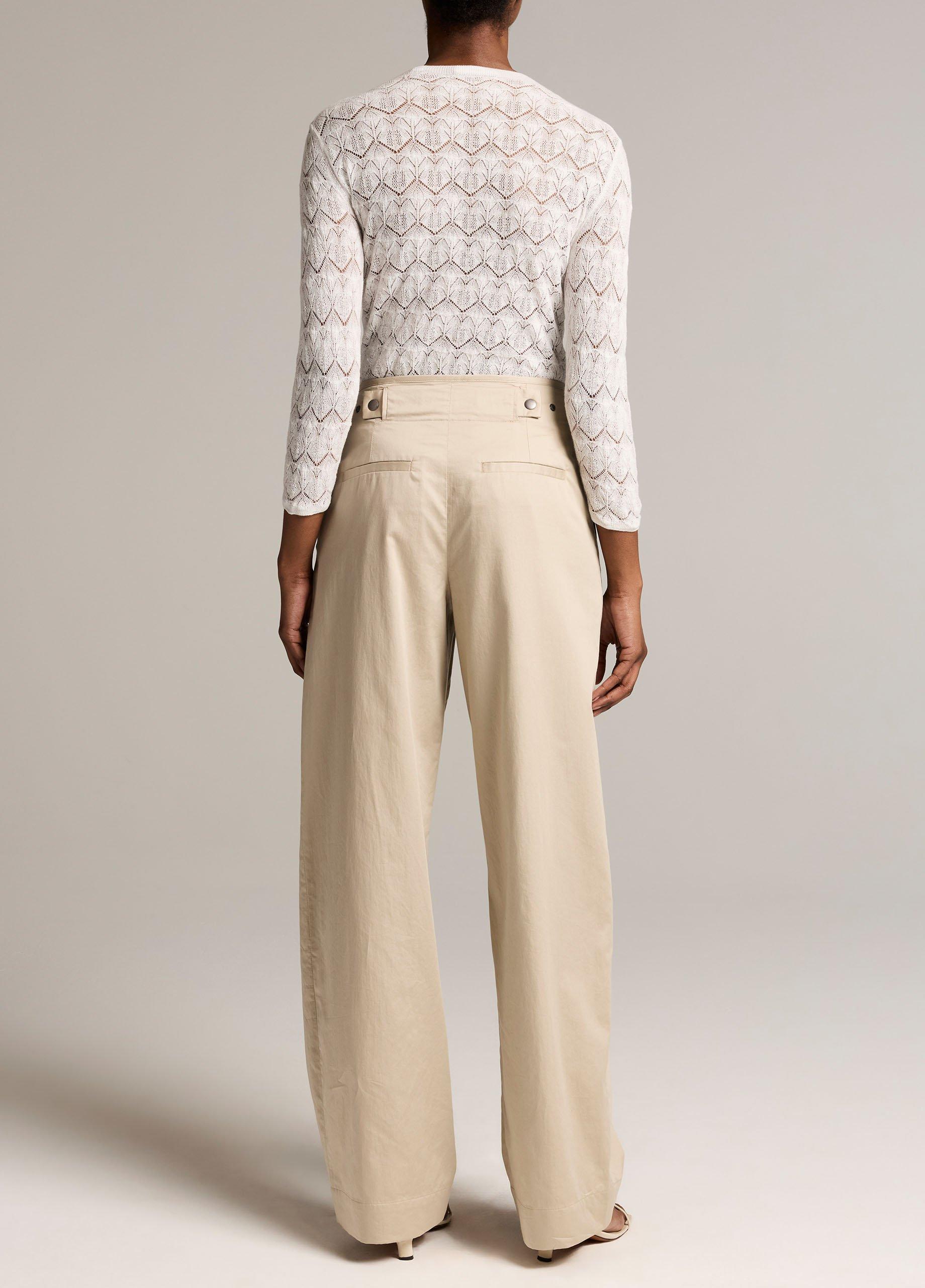 Cotton High-Rise Elastic-Waist Trouser image number 2