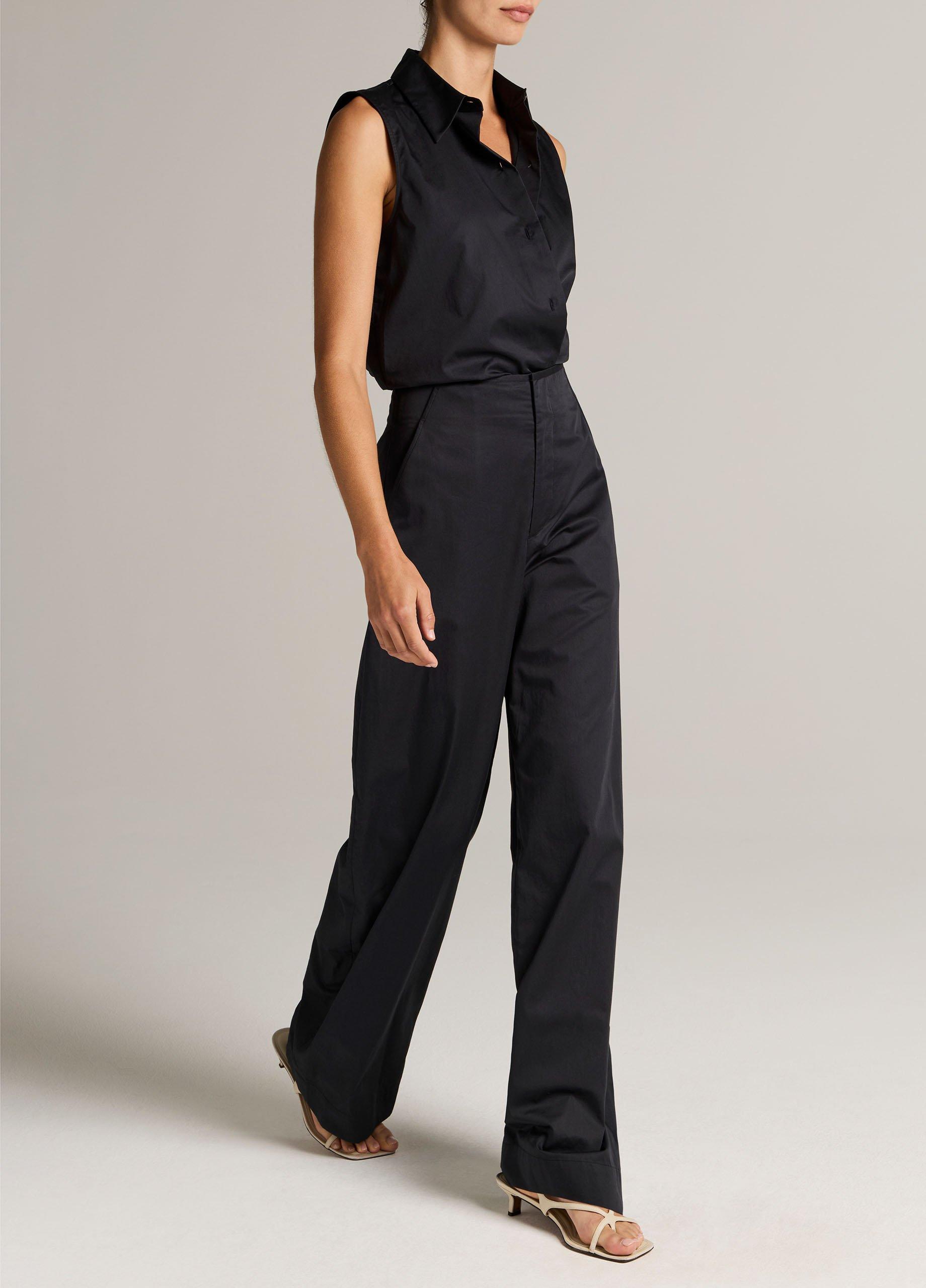 Cotton High-Rise Elastic-Waist Trouser image number 1