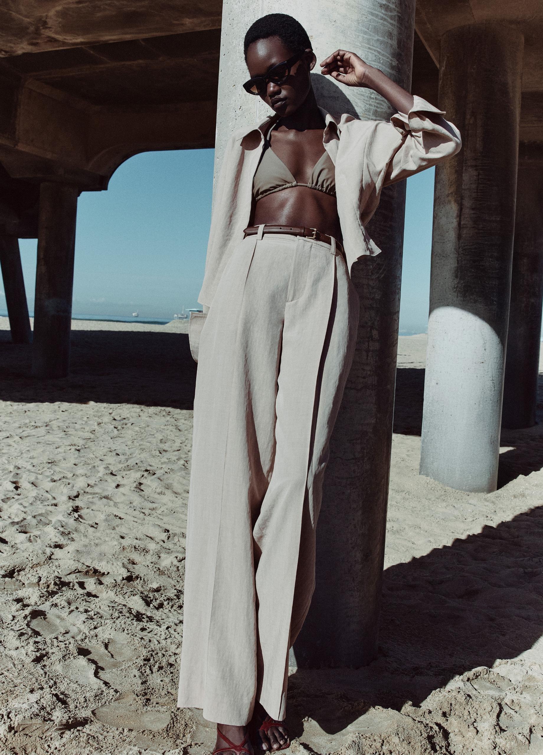 High-Rise Pleated Trouser image number 4