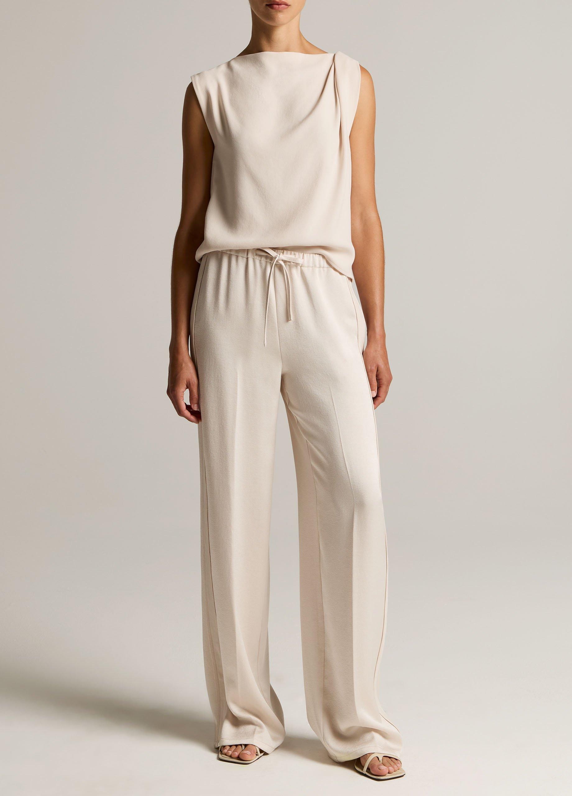 Mid-Rise Shine Crepe Pull-On Pant image number 0